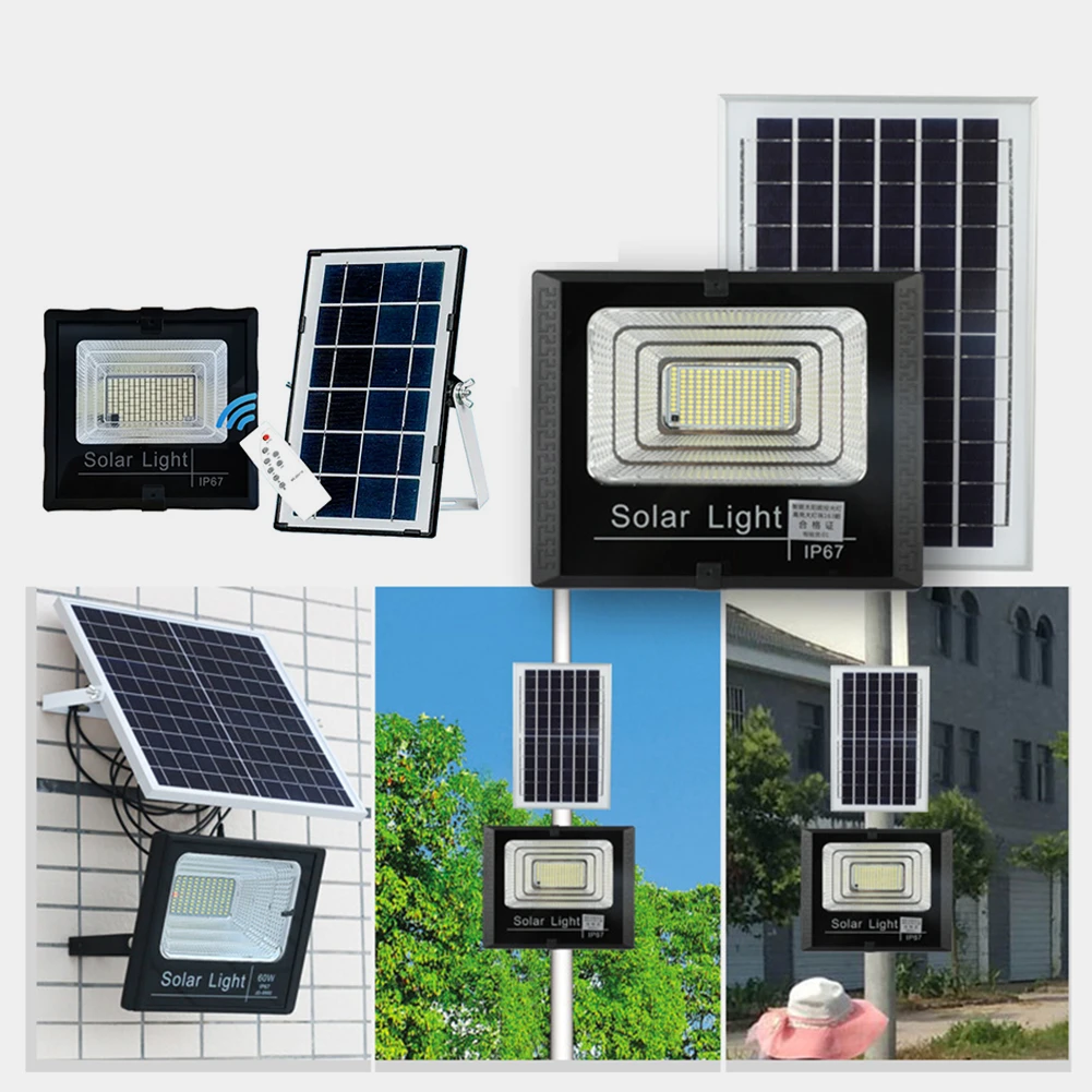 Refletor Holofote Led Energia Solar 200w Branco Frio Ip67