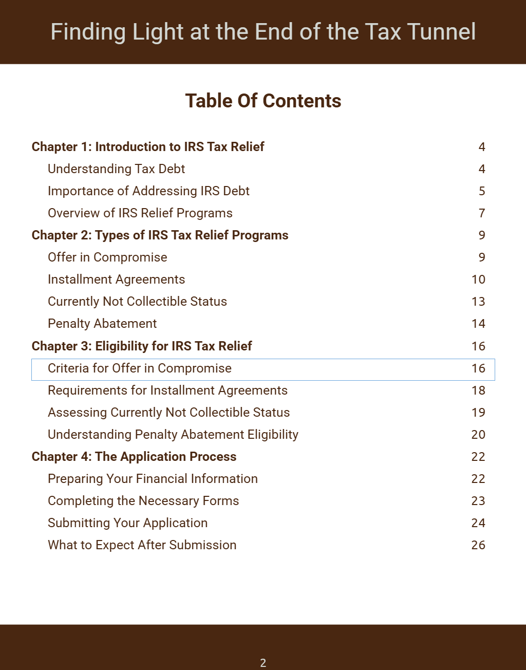Finding Light at the End of the Tax Tunnel - Instant Digital Download