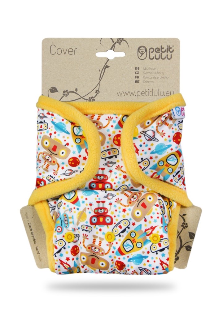 Cover con alette + bordo in pile / snap - Petit Lulu