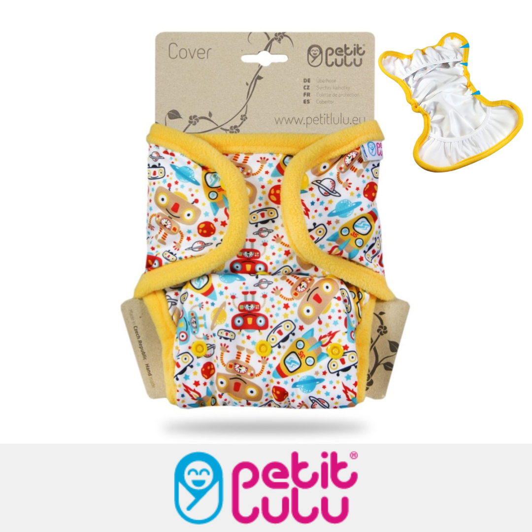 Cover con alette + bordo in pile / snap - Petit Lulu