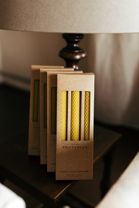 CLASSIC CANDLES "HONEYCOMB" Set of 3