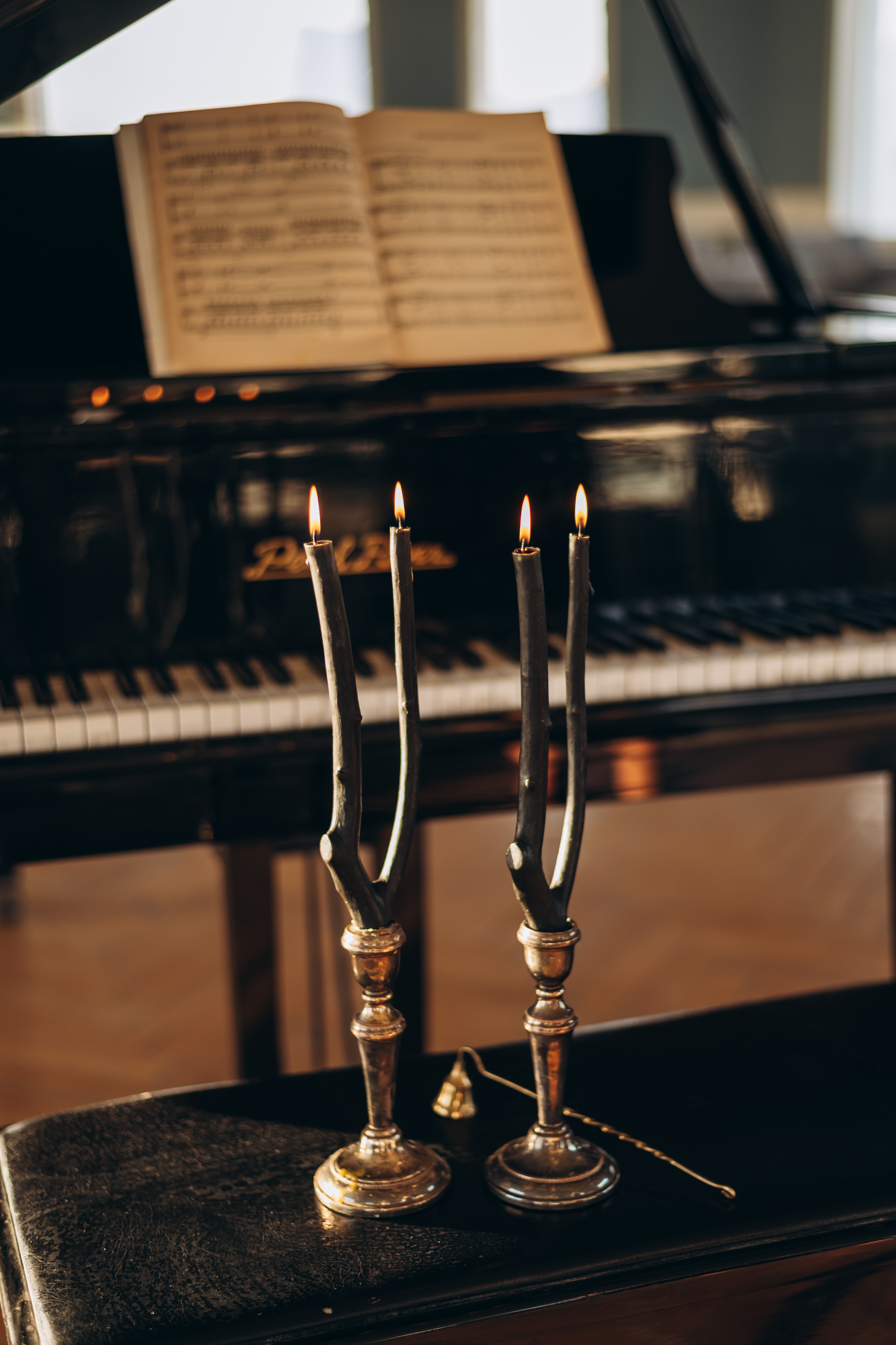 CANDLE "BRANCH" IN BLACK