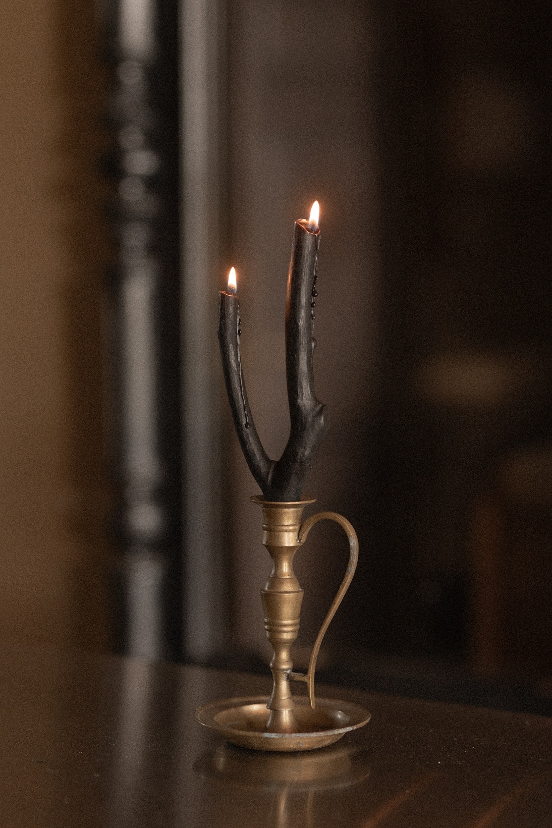 CANDLE "BRANCH" IN BLACK