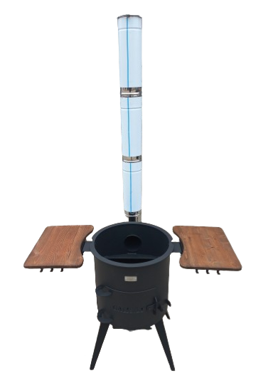 Kazano krosnelė 12-16 L su staliukais