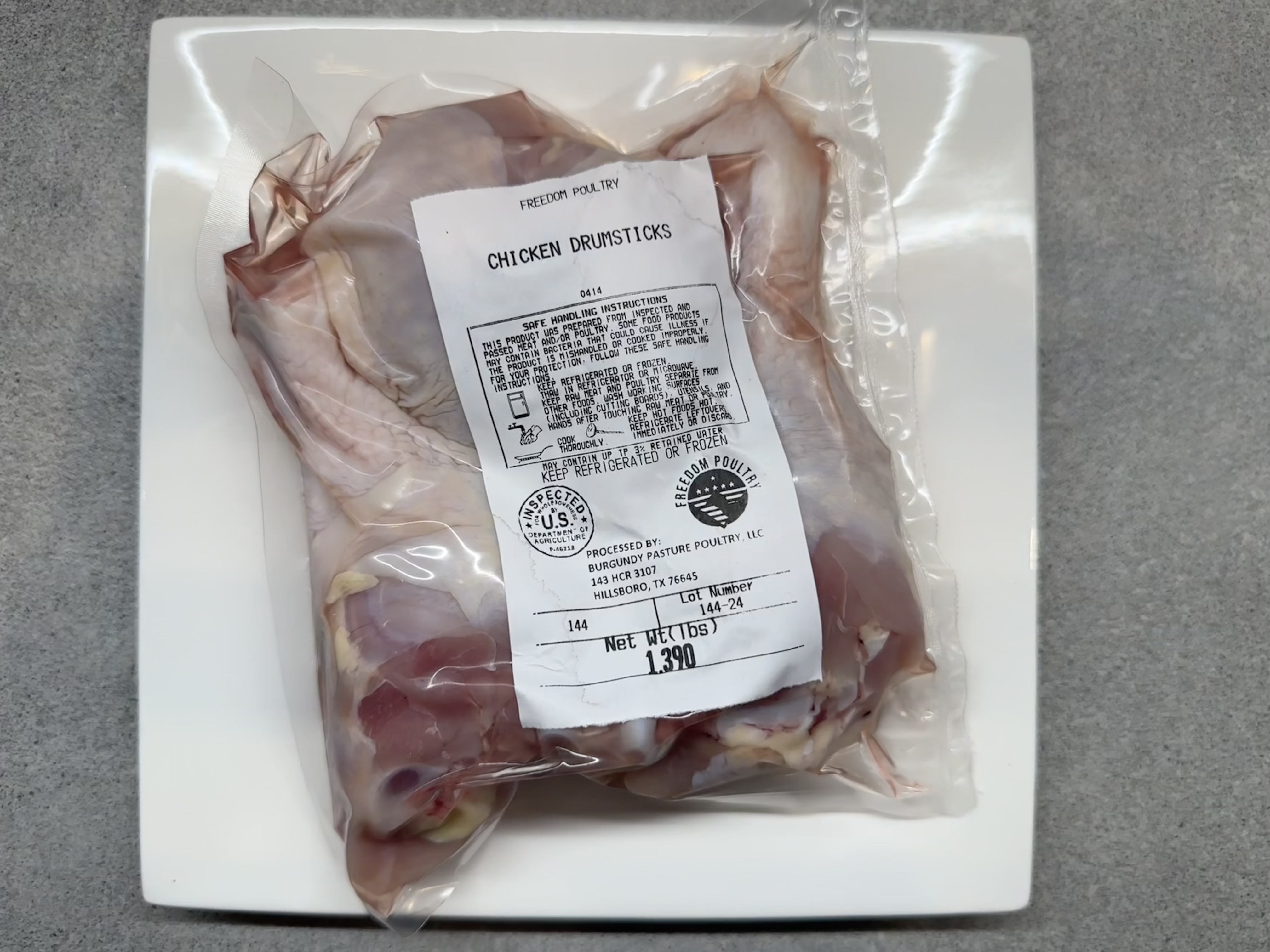 Chicken Drumsticks - Approximately 4 per package (between 1.25-1.6 lbs)