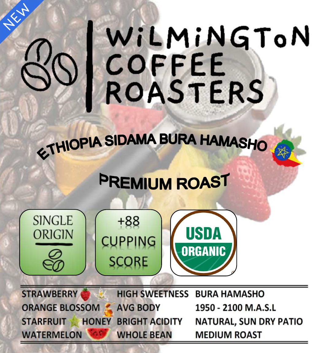 ETHIOPIA SIDAMA BURA HAMASHO (Organic) - Premium Roast