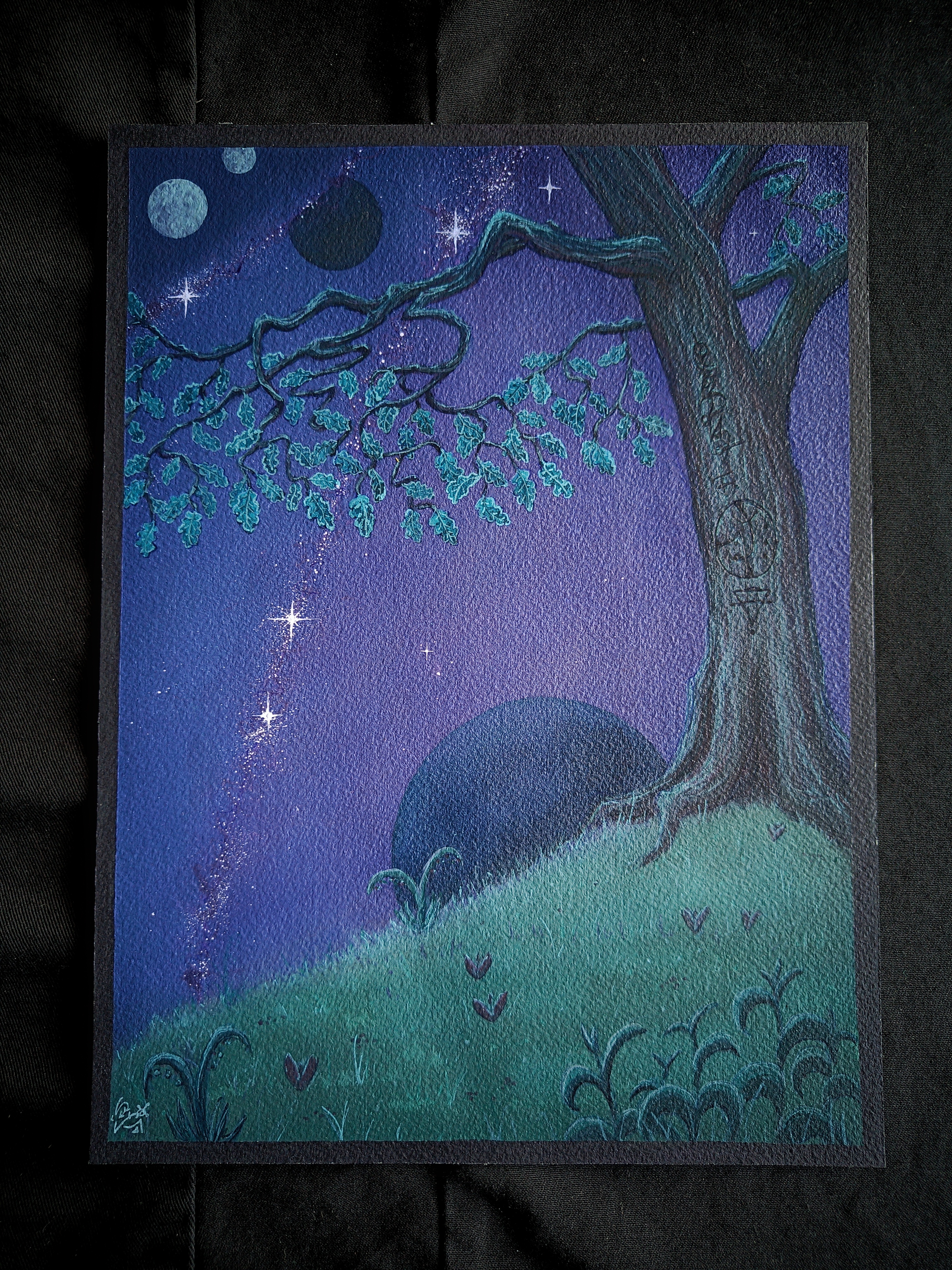 Chêne nocturne - 23 x 31cm