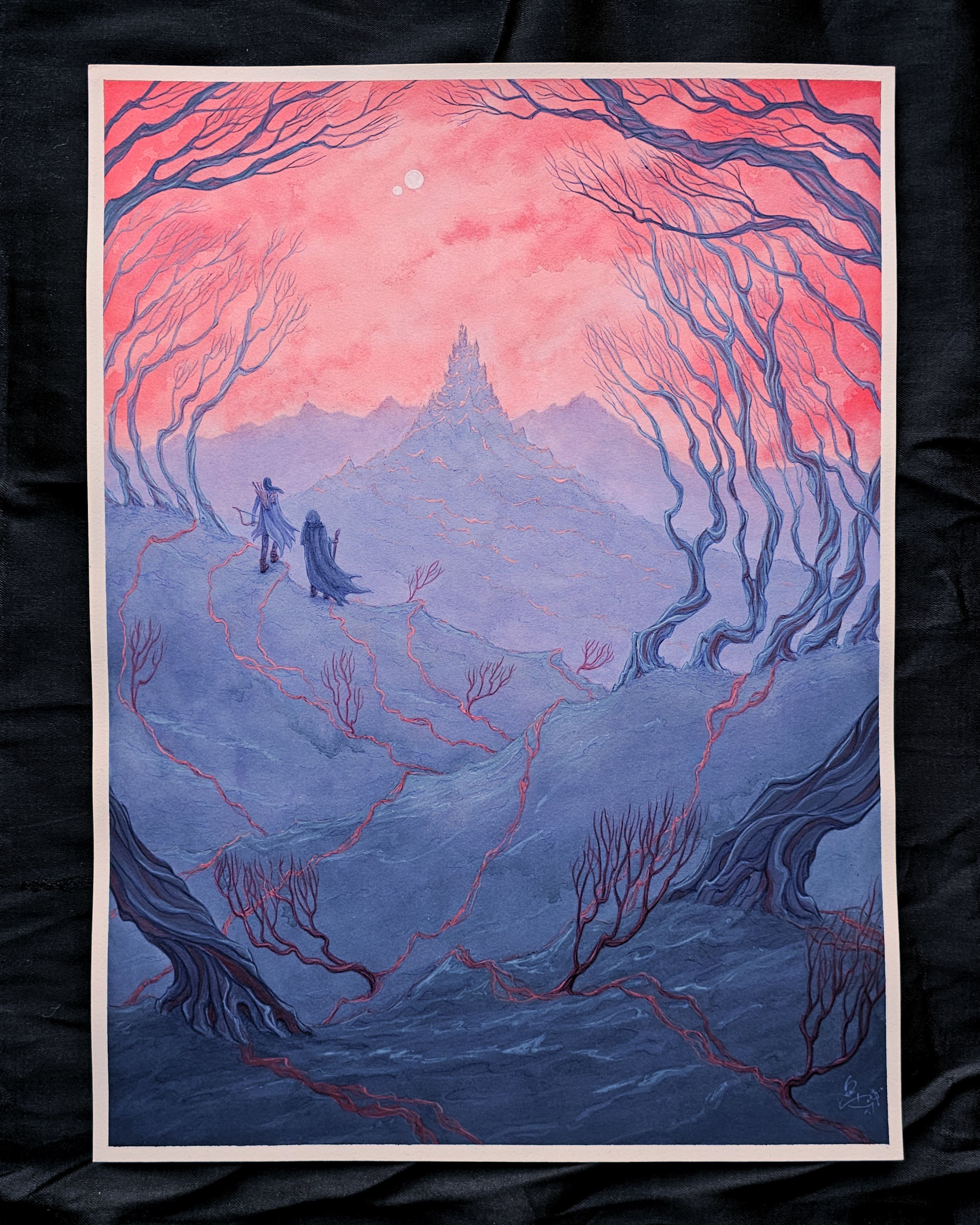 Exploration des montagnes d’Ethyr - 30x40cm