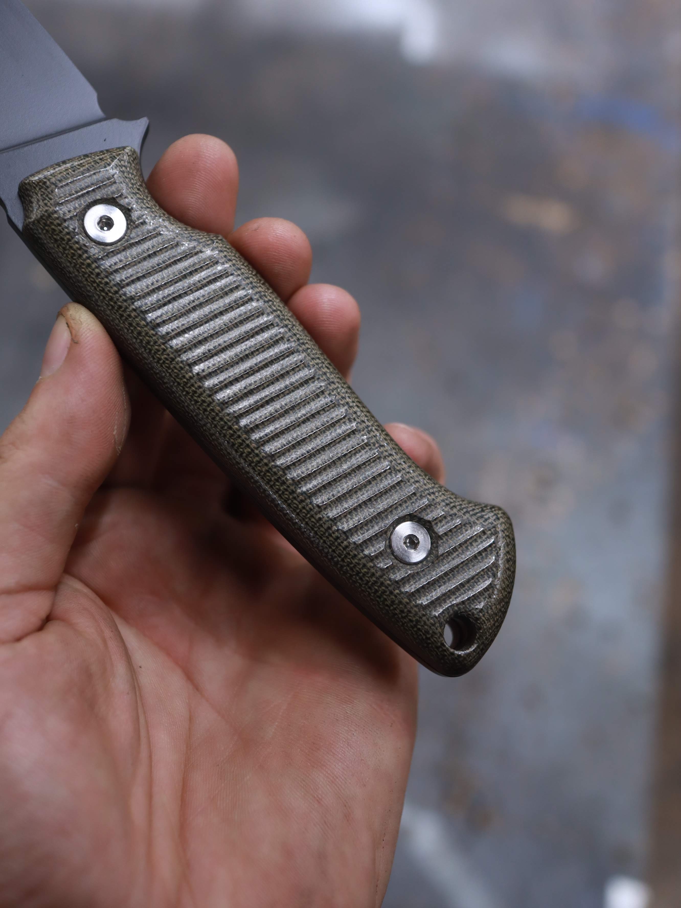 SFK Green Canvas Micarta