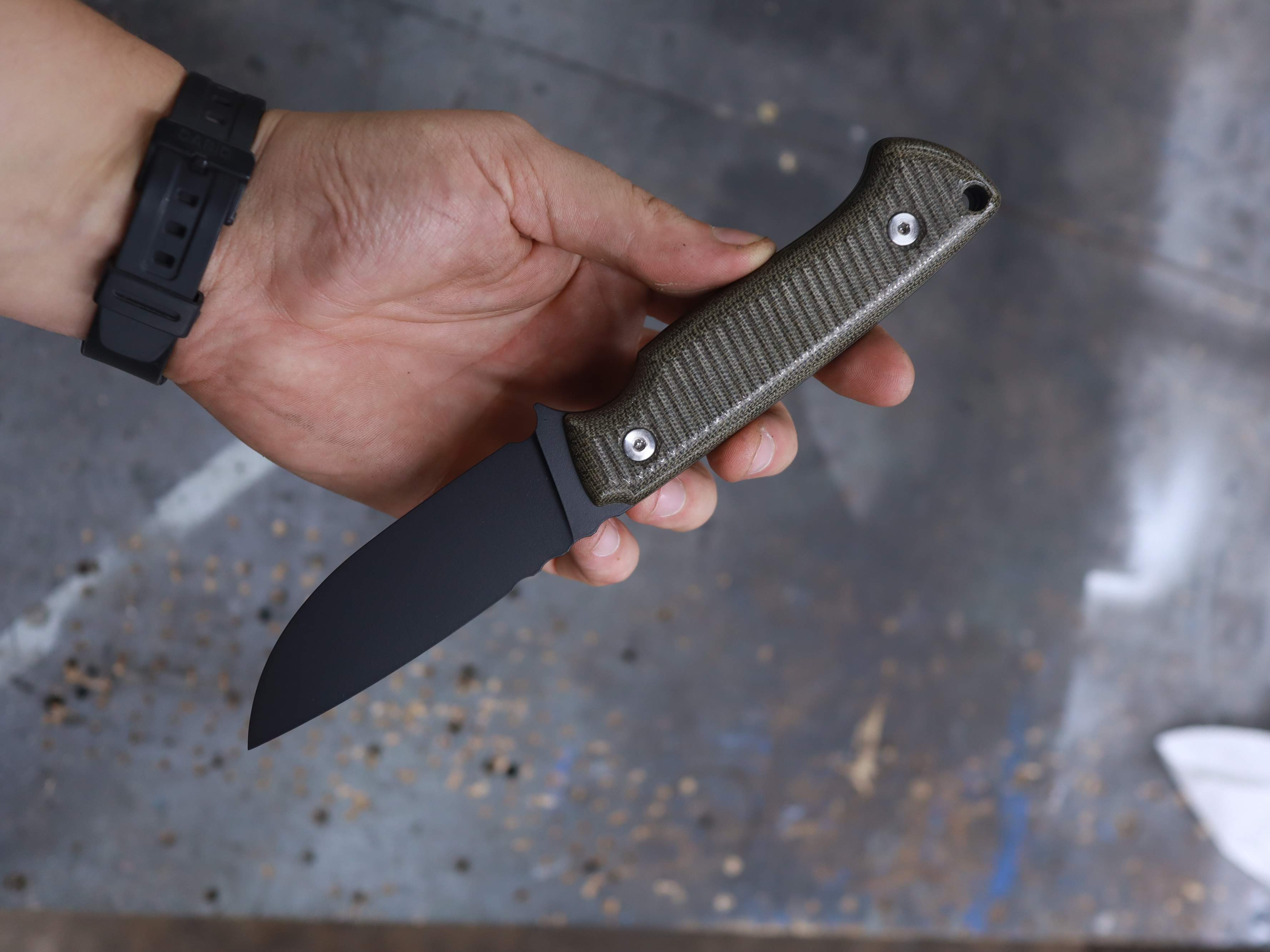 SFK Green Canvas Micarta