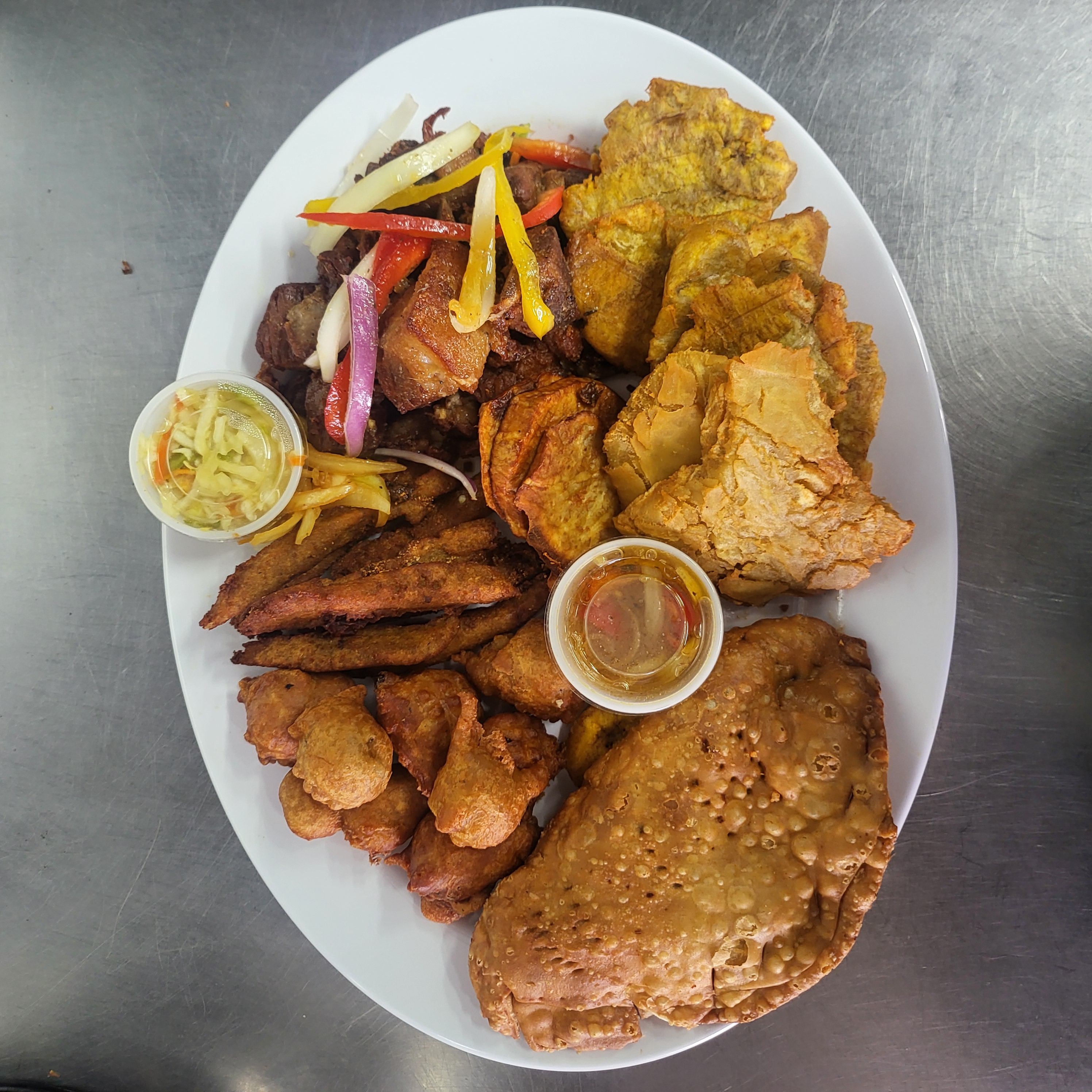Grio Pork Fritay Platter