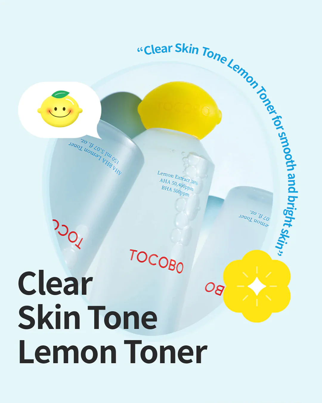 TOCOBO AHA BHA LEMON TONER 🍋