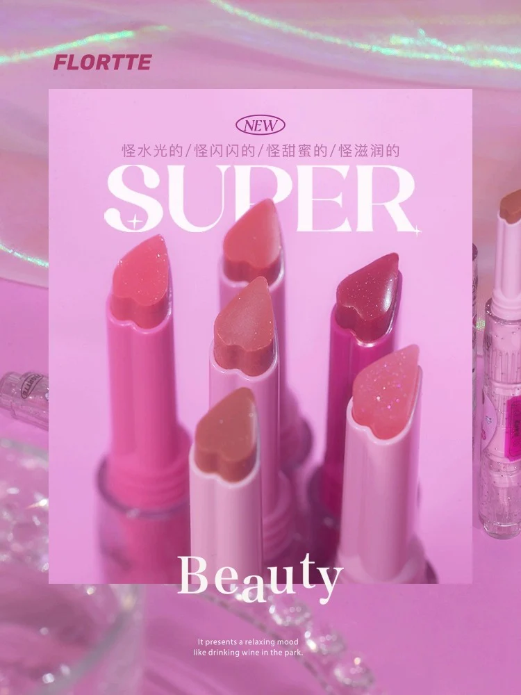 Flortte Edicion Especial Heart-Shaped Lipstick 💗 