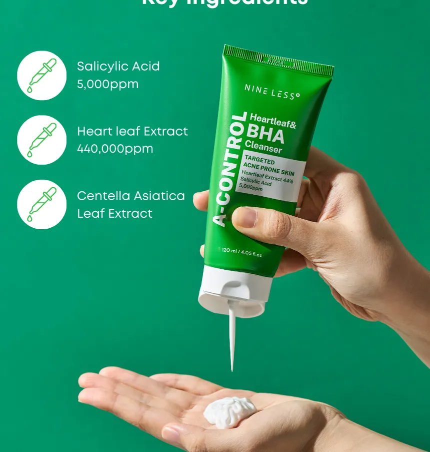 Nineless A - Control Heartleaf & BHA Cleanser 