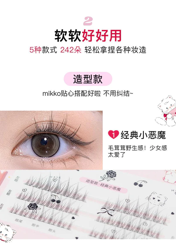 Flortte Mikko 5 en 1 False Eyelashes Set 