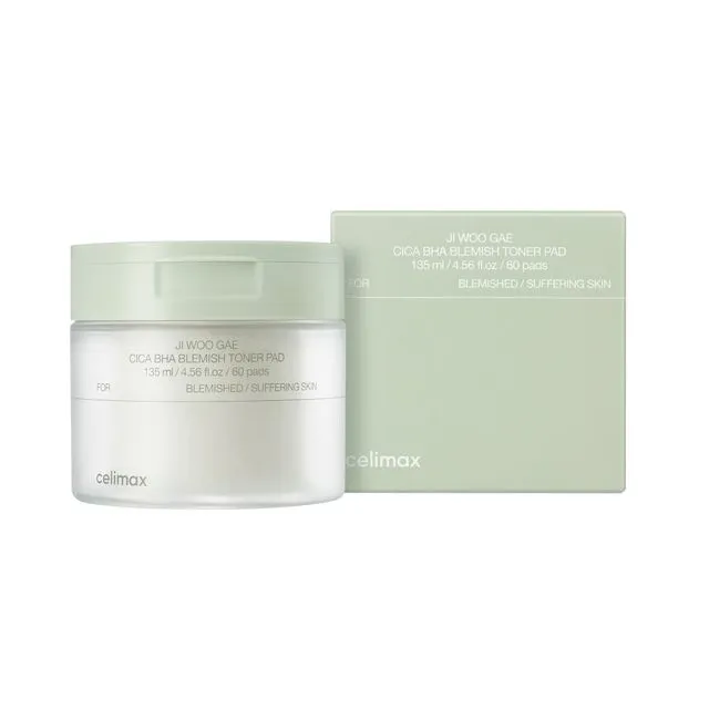 Celimax Ji Woo Gae Cica BHA Blemish Toner Pad ( 60pads )