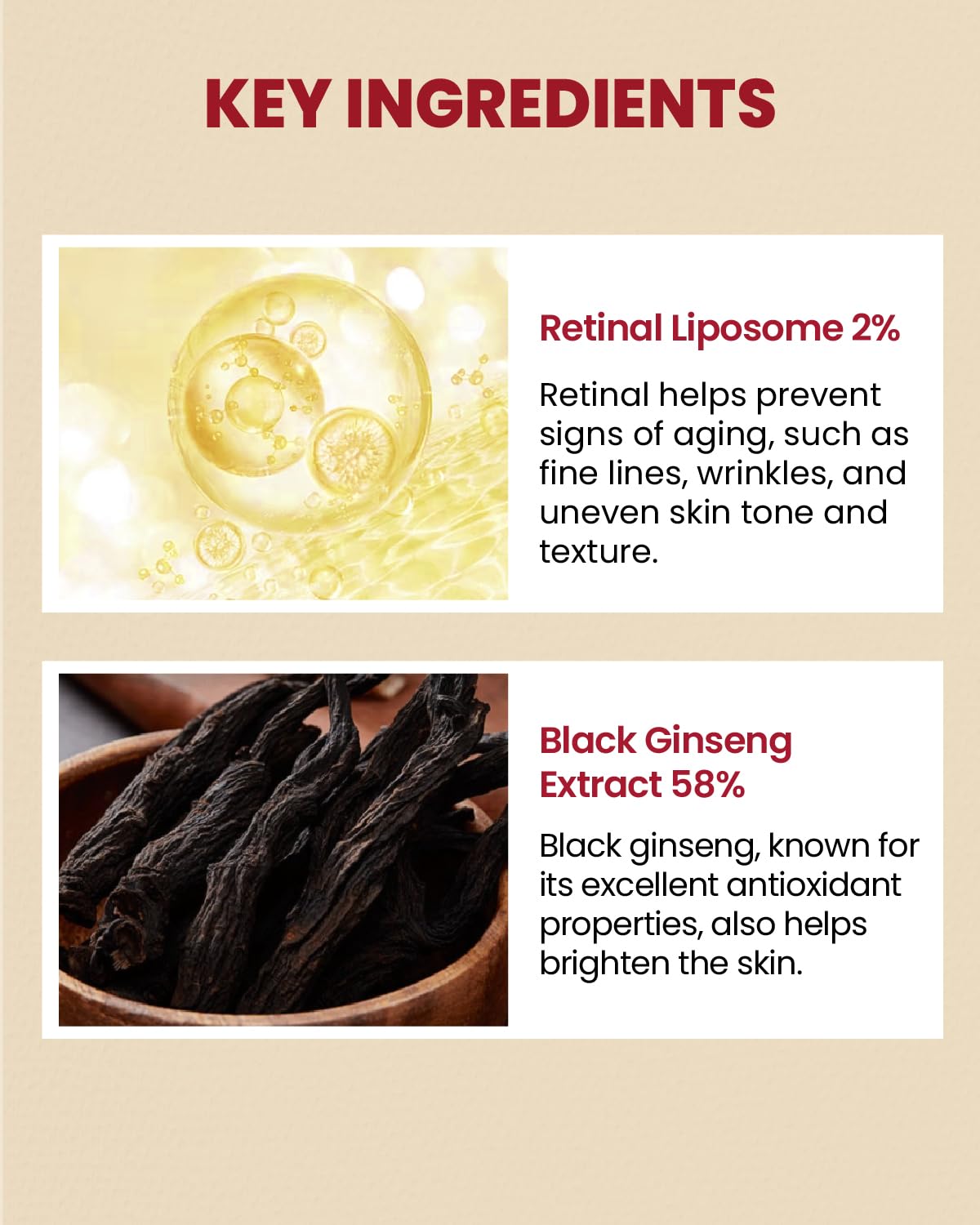 KSECRET SEOUL 1988 SERUM : RETINAL LIPOSOME 2% + BLACK GINSENG 