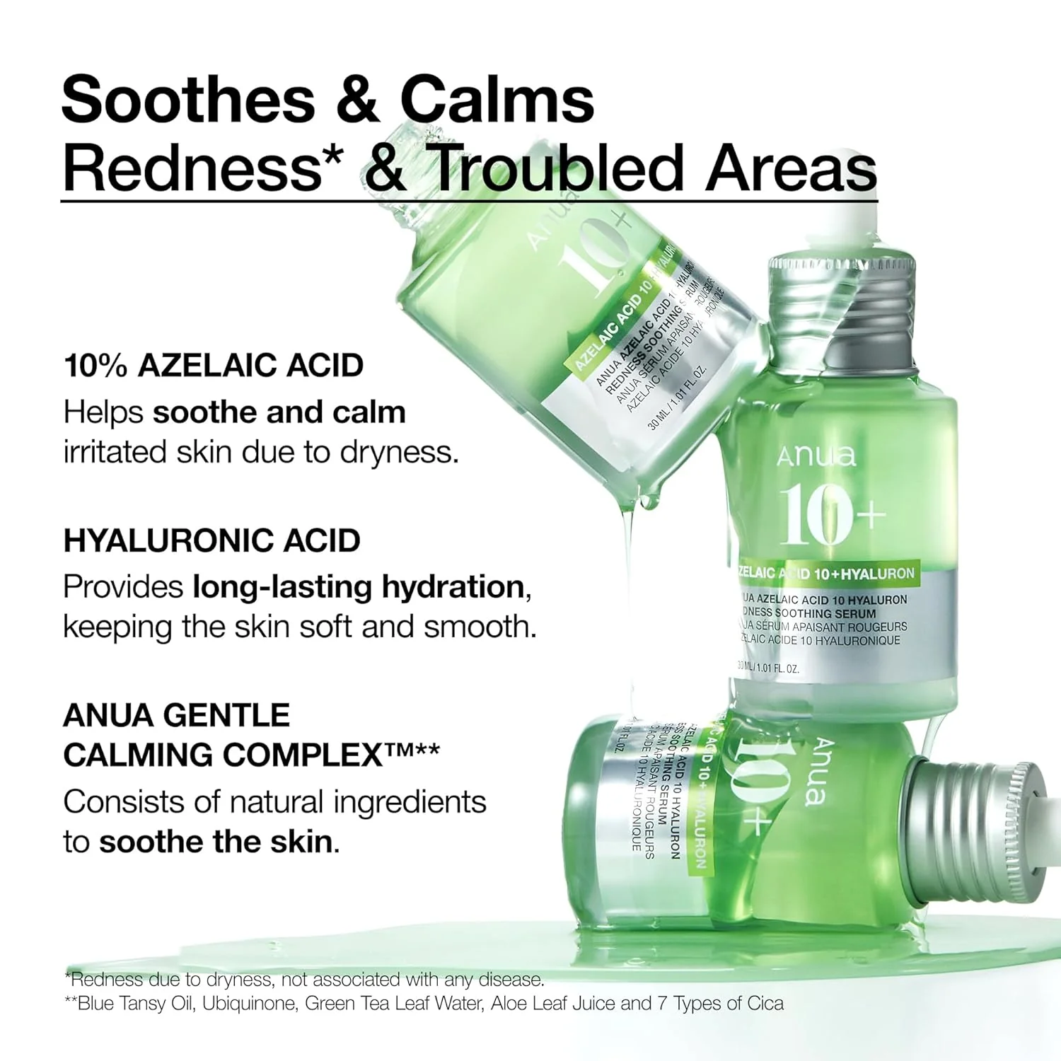 ANUA Azelaic Acid 10 Hyaluron Redness Soothing Serum – 30ml