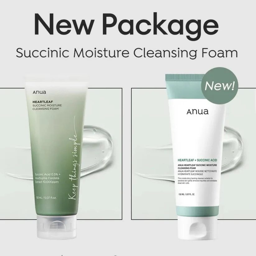 Anua Heartleaf + Succinic Acid Moisture Cleansing Foam 150ml