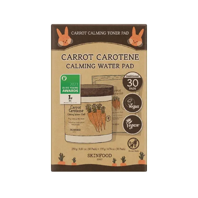 SKINFOOD - Set Especial Carrot Carotene Calming Water Pad Special + Set 30 Refill