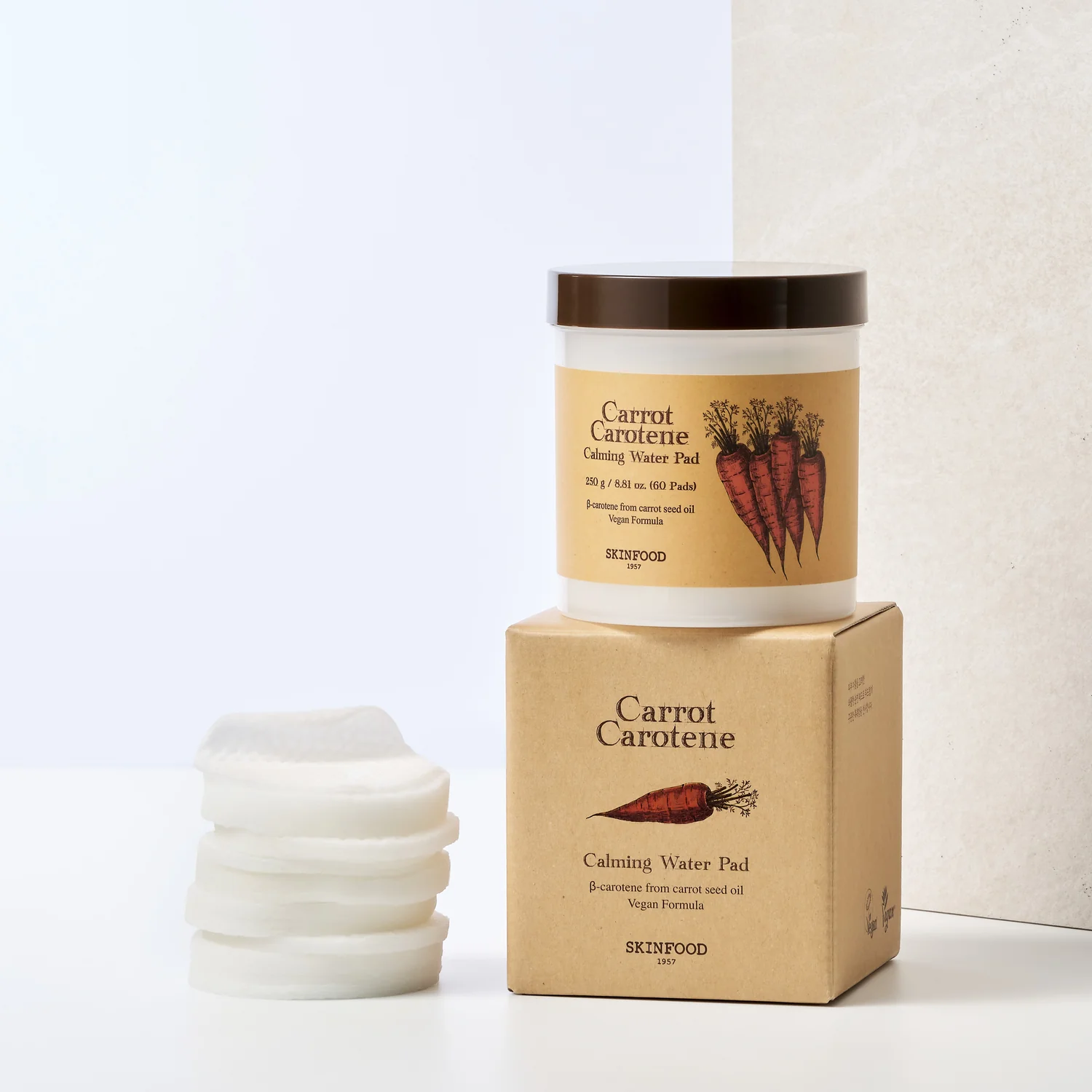 SKINFOOD - Set Especial Carrot Carotene Calming Water Pad Special + Set 30 Refill