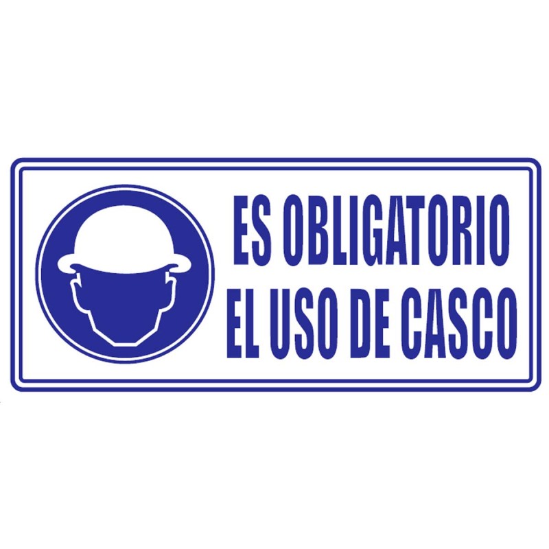 Señalización Obligatorio uso del casco