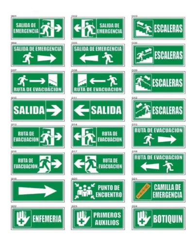 Aviso Ruta de Evacuación