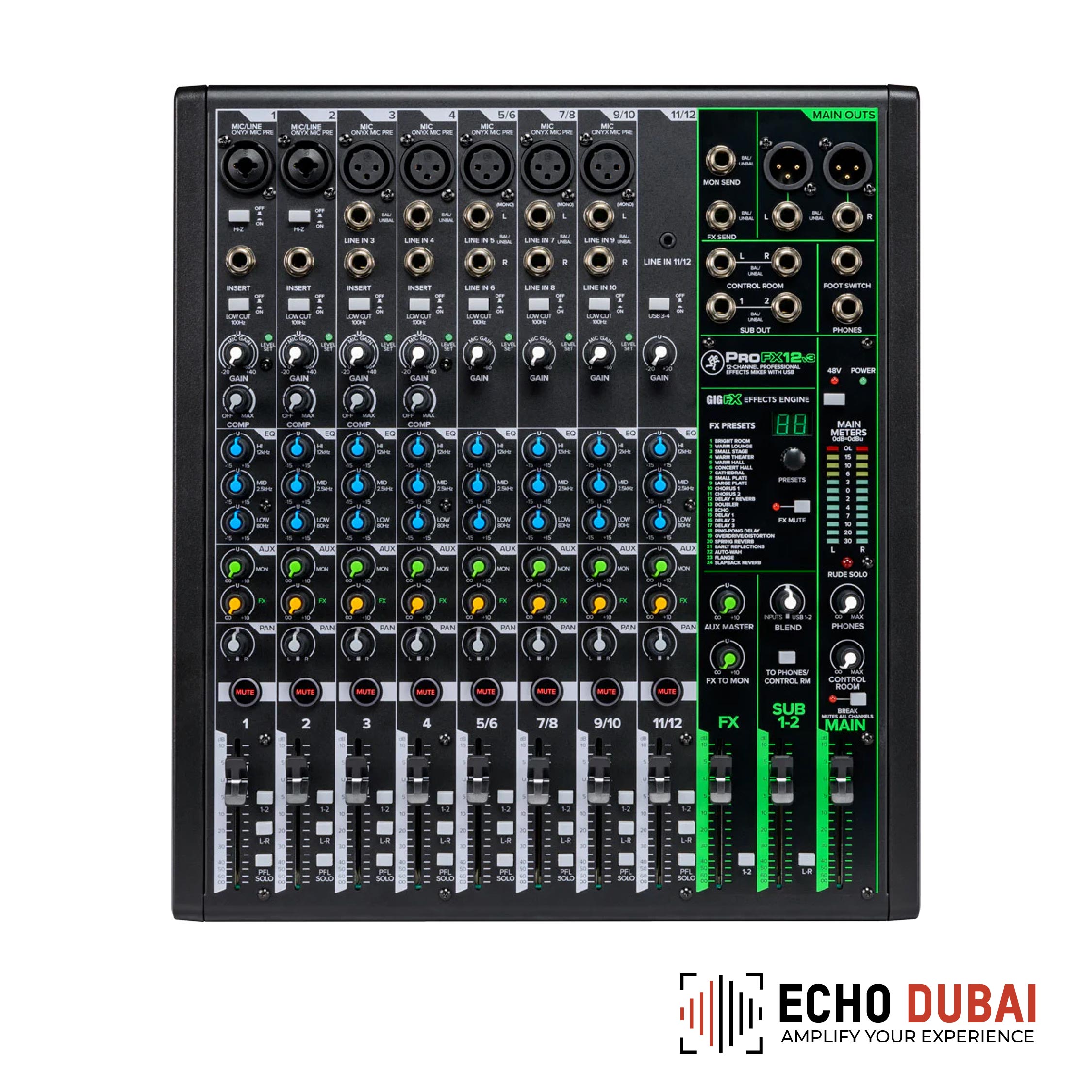 Mackie ProFX12v3 12-Channel Professional USB Mixer