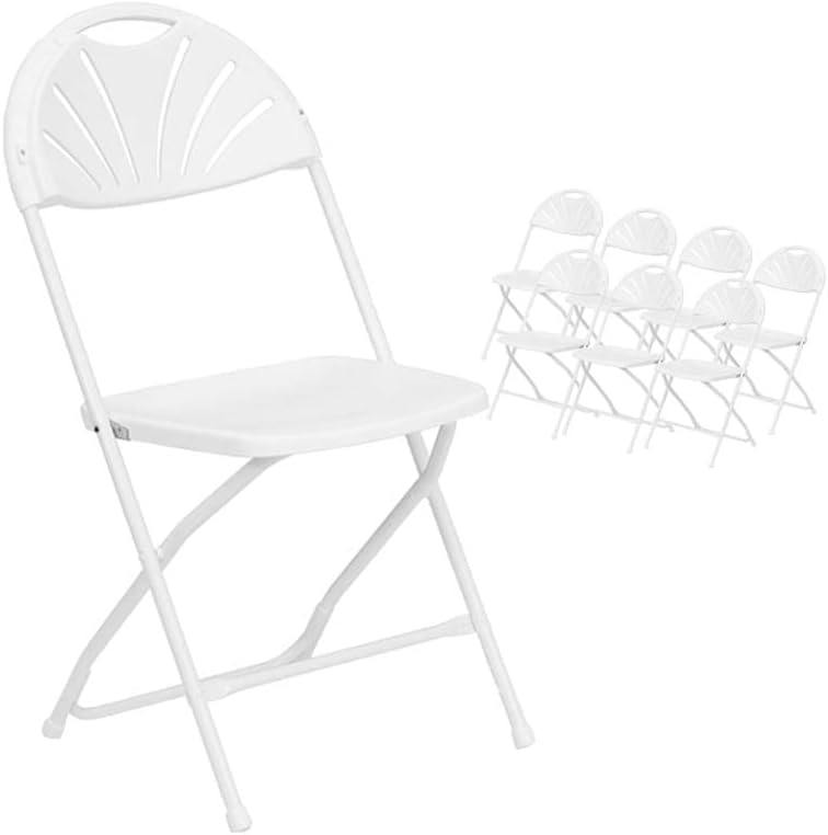 White Fan Back Chair