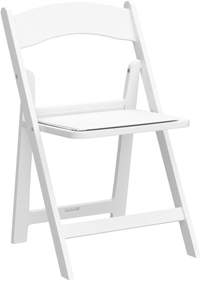 White Padded Resin Chair 