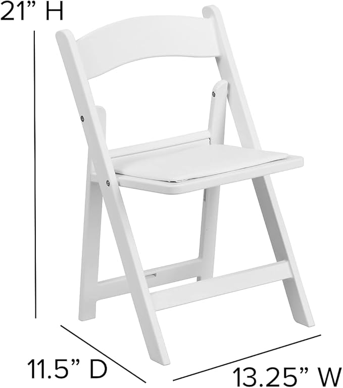 White Padded Resin Chair 