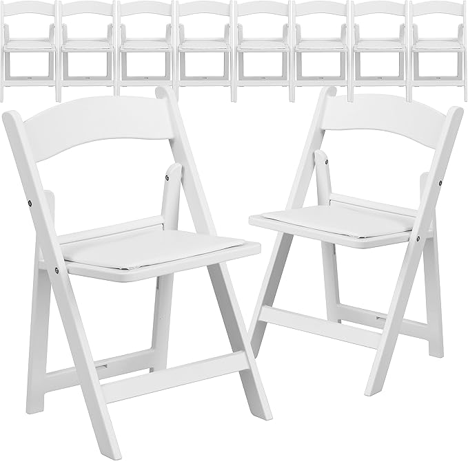 White Padded Resin Chair 