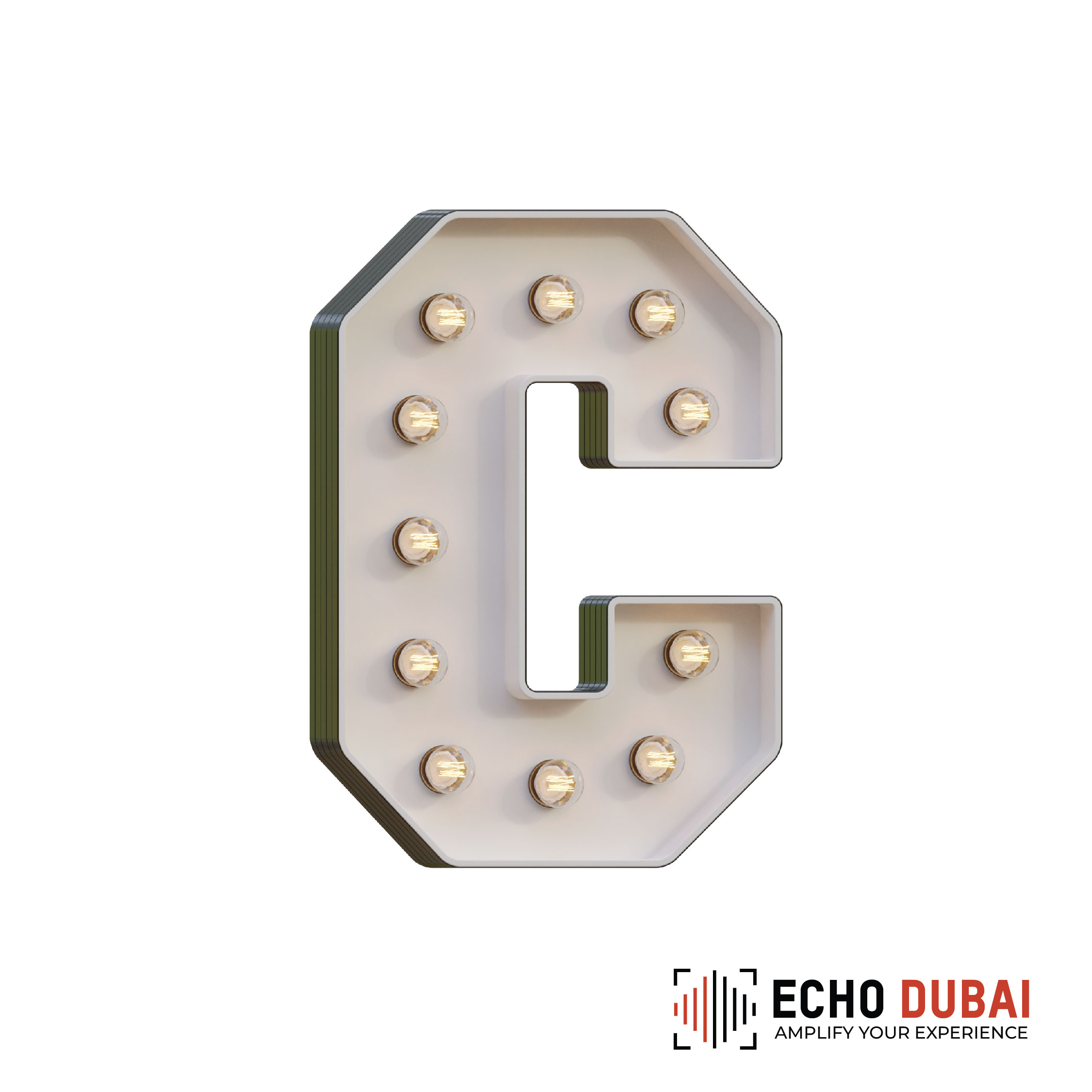 Marquee Letter C – Light-Up LED Rental