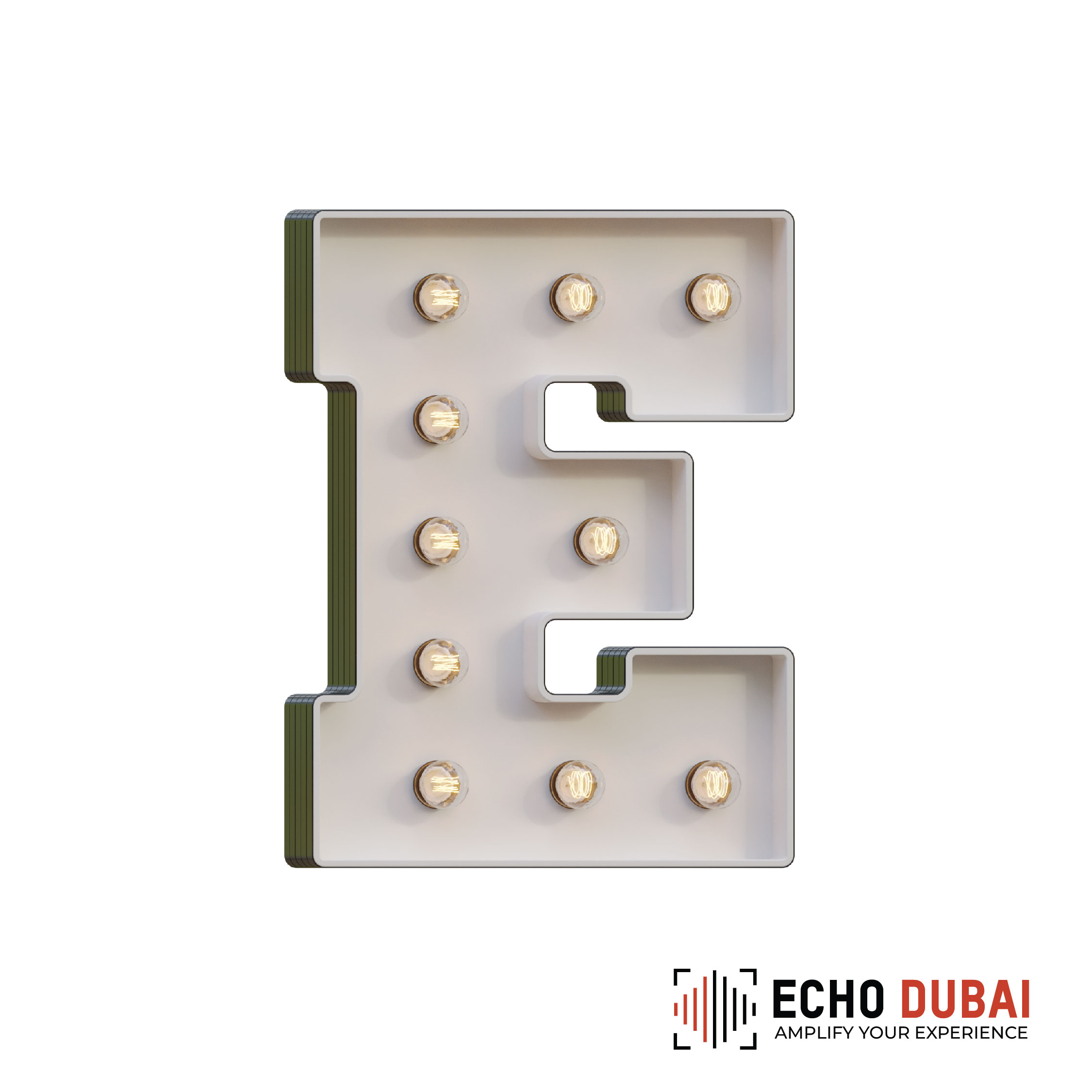 Marquee Letter E – Light-Up LED Rental
