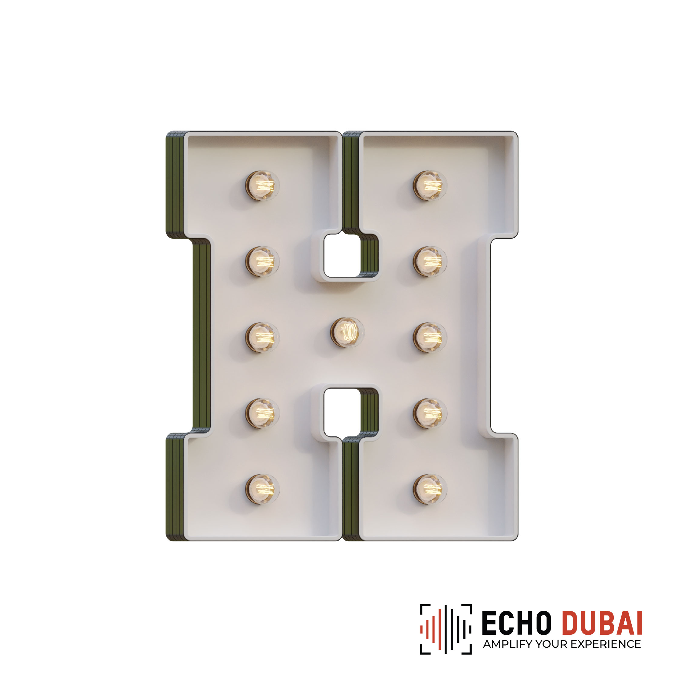 Marquee Letter H – Light-Up LED Rental