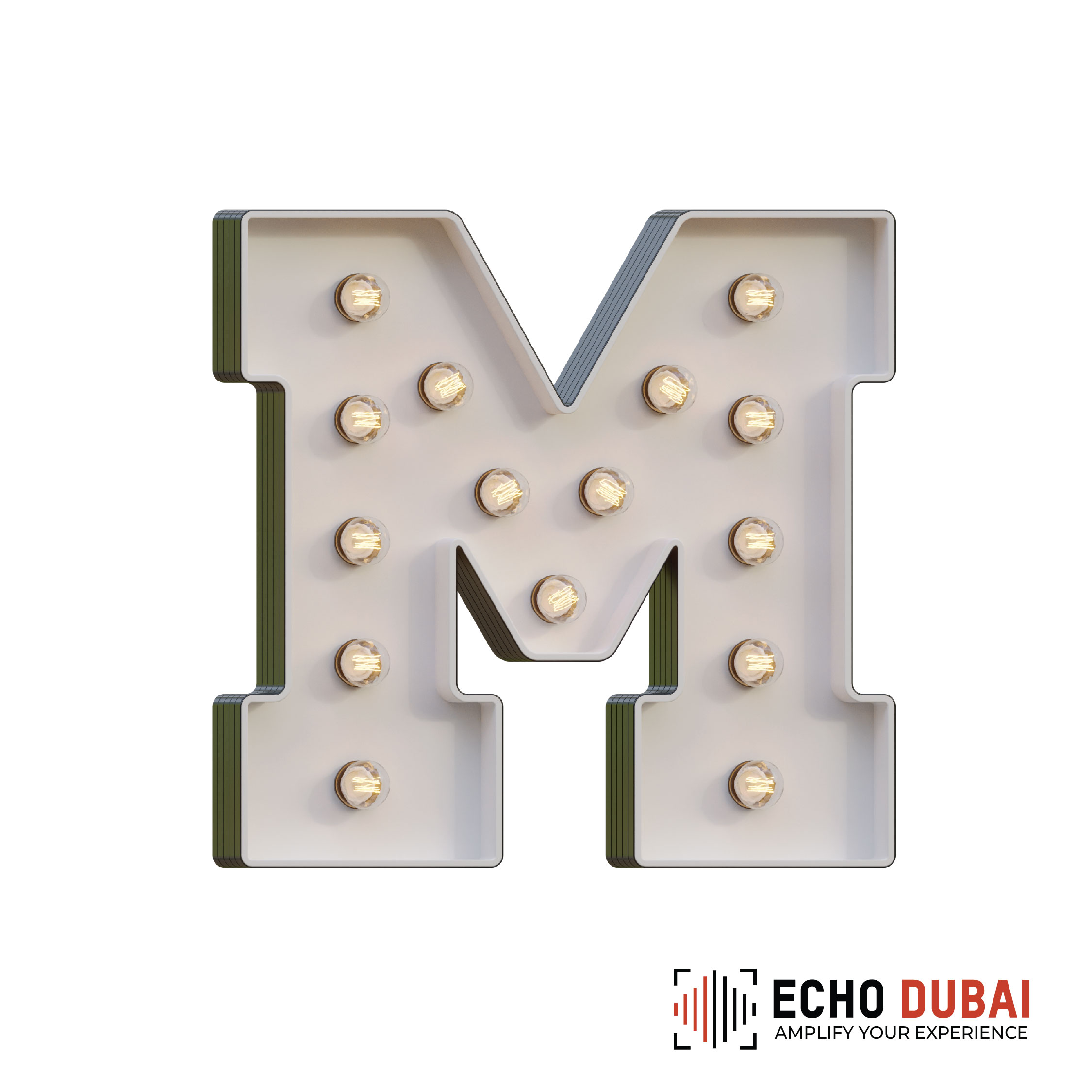 Marquee Letter M – Light-Up LED Rental