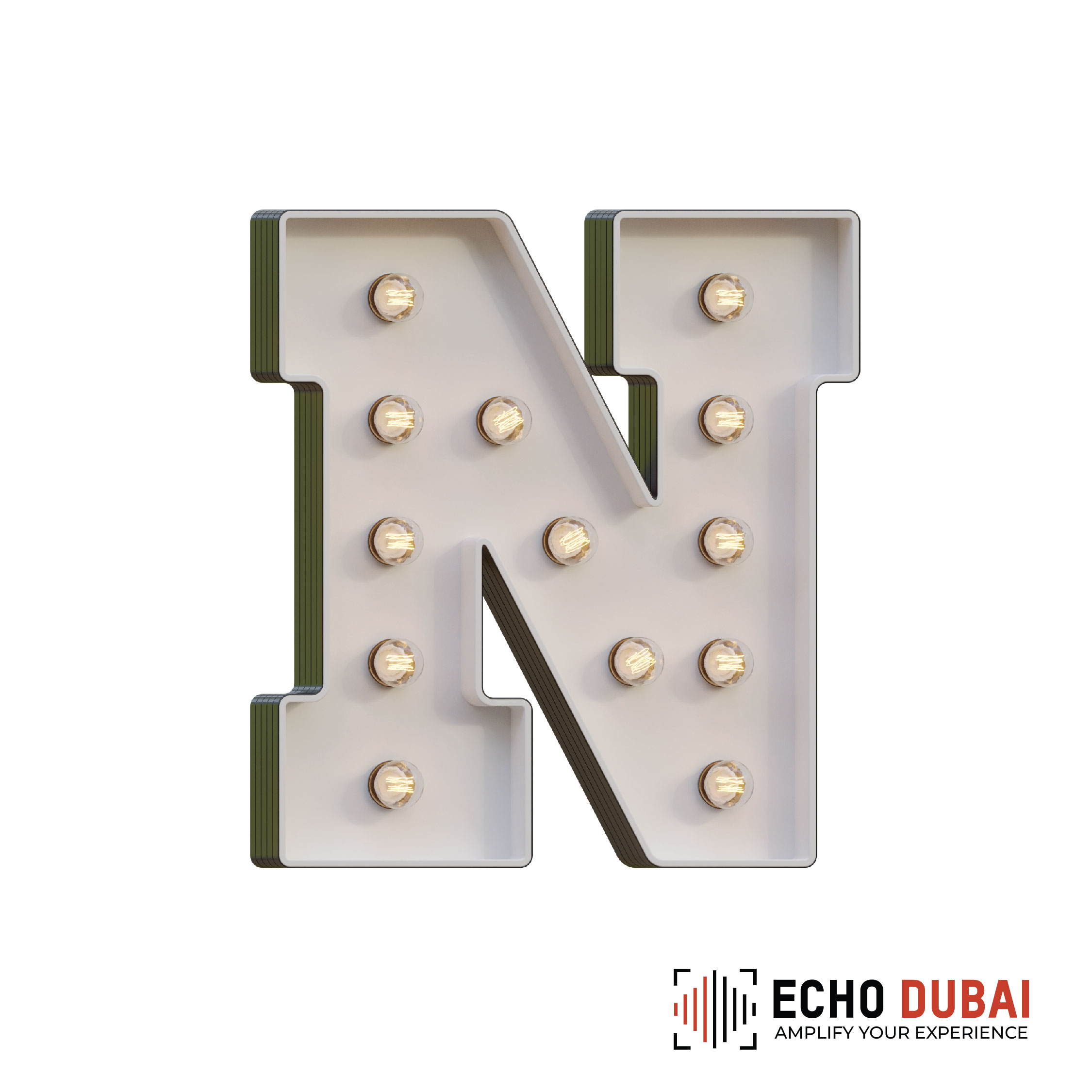 Marquee Letter N – Light-Up LED Rental