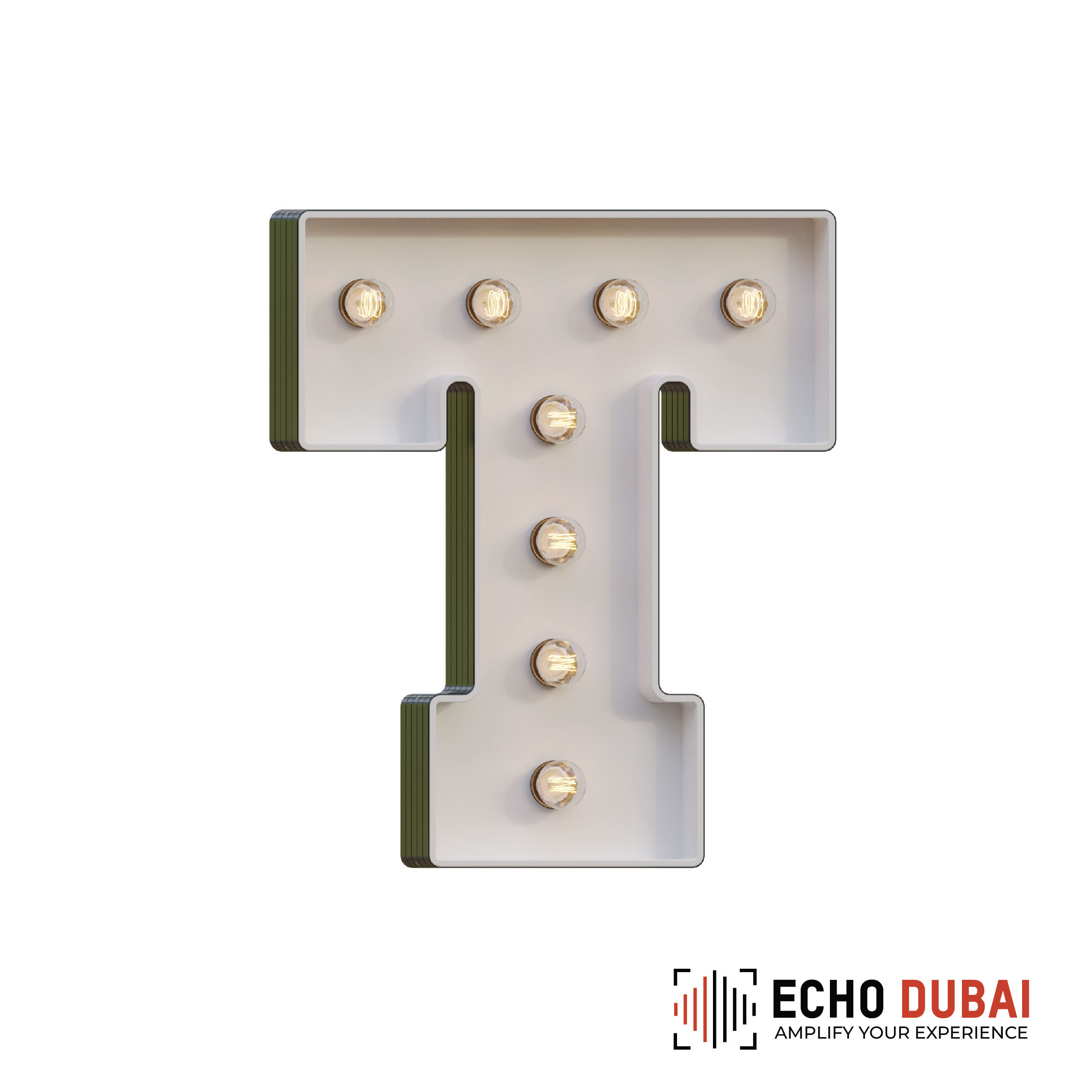 Marquee Letter T – Light-Up LED Rental