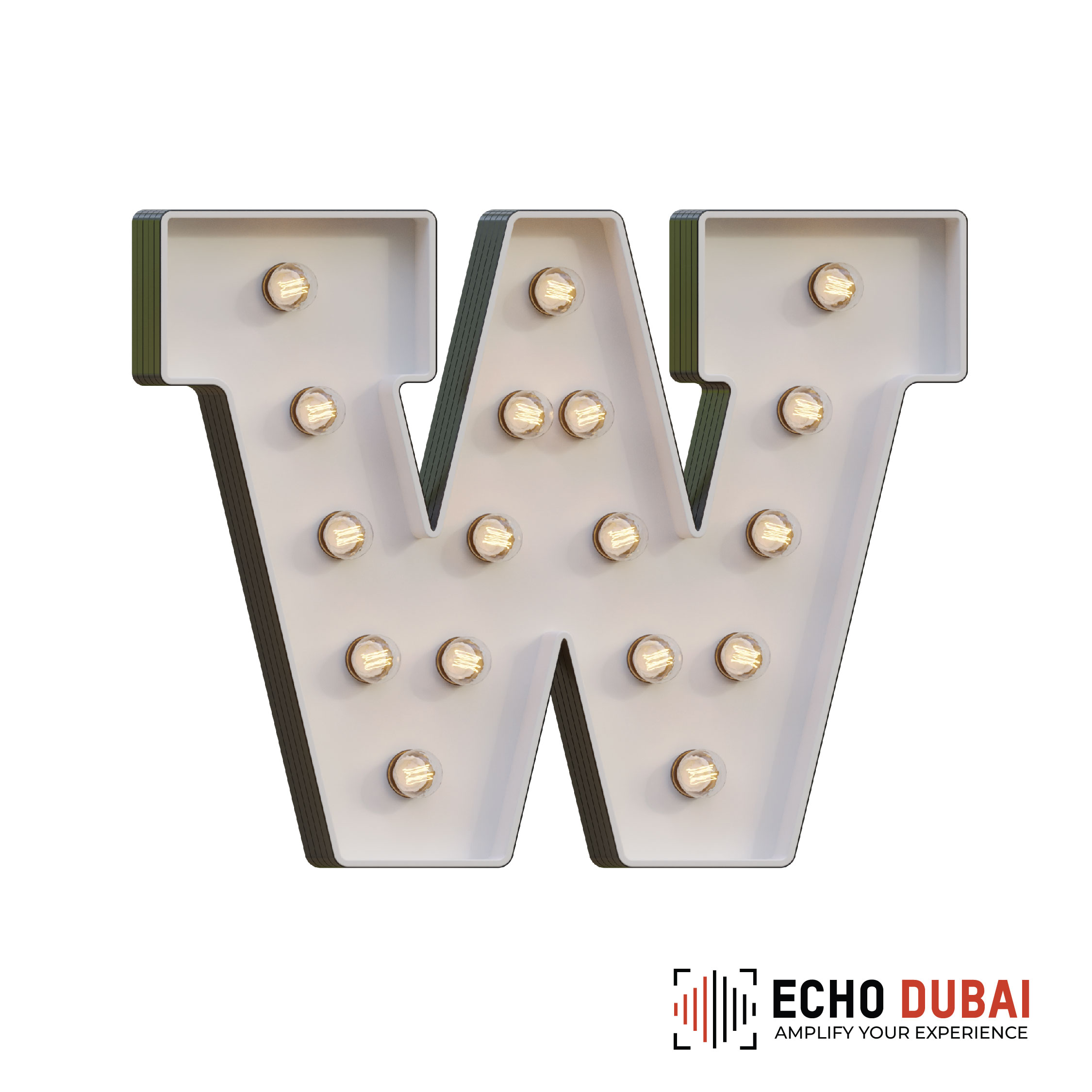 Marquee Letter W – Light-Up LED Rental