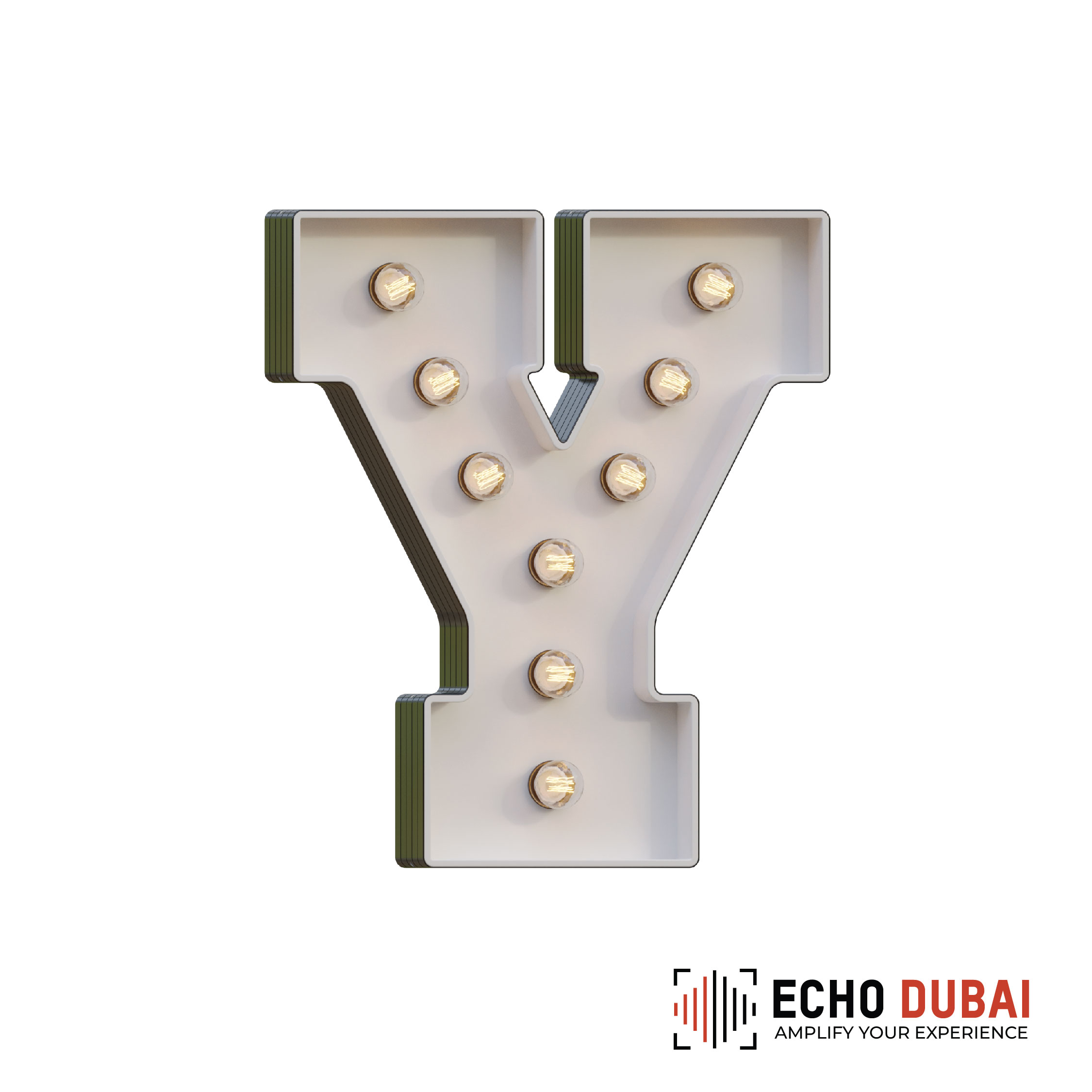 Marquee Letter Y – Light-Up LED Rental