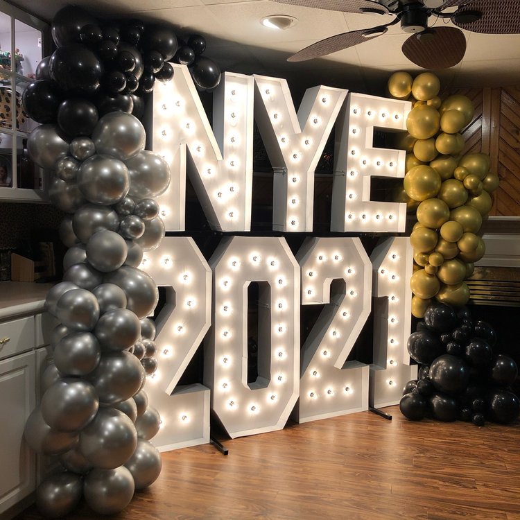 NYE 2025 Marquee Letter Bundle – Celebrate the New Year with Dazzling LED Decorations