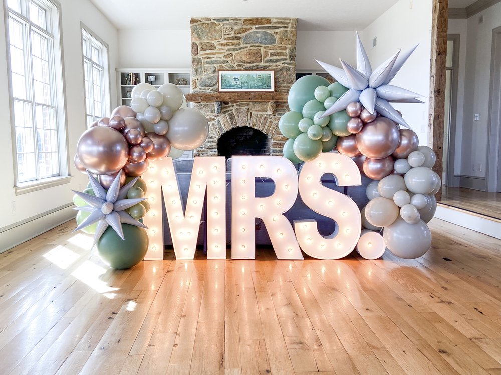 MRS Marquee Letter Bundle – Elegant LED Decoration for Wedding and Bridal Events
