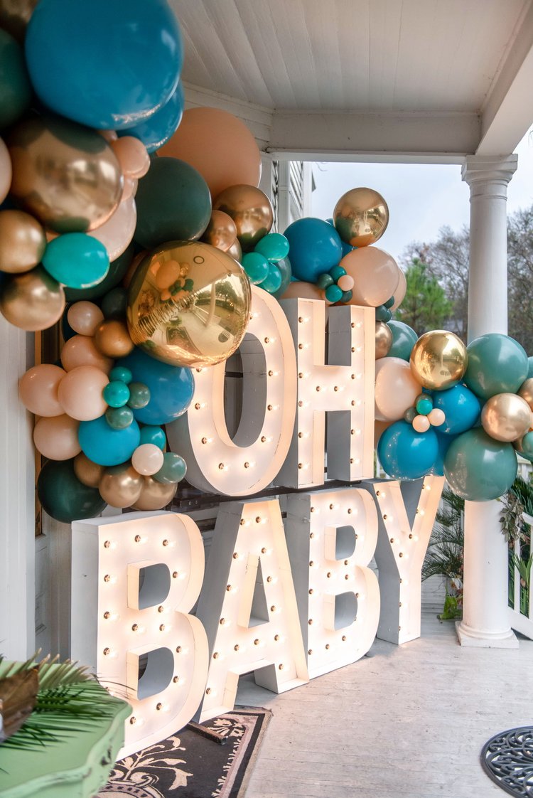 OH BABY Marquee Letter Bundle – Fun LED Decoration for Baby Showers and Celebrations