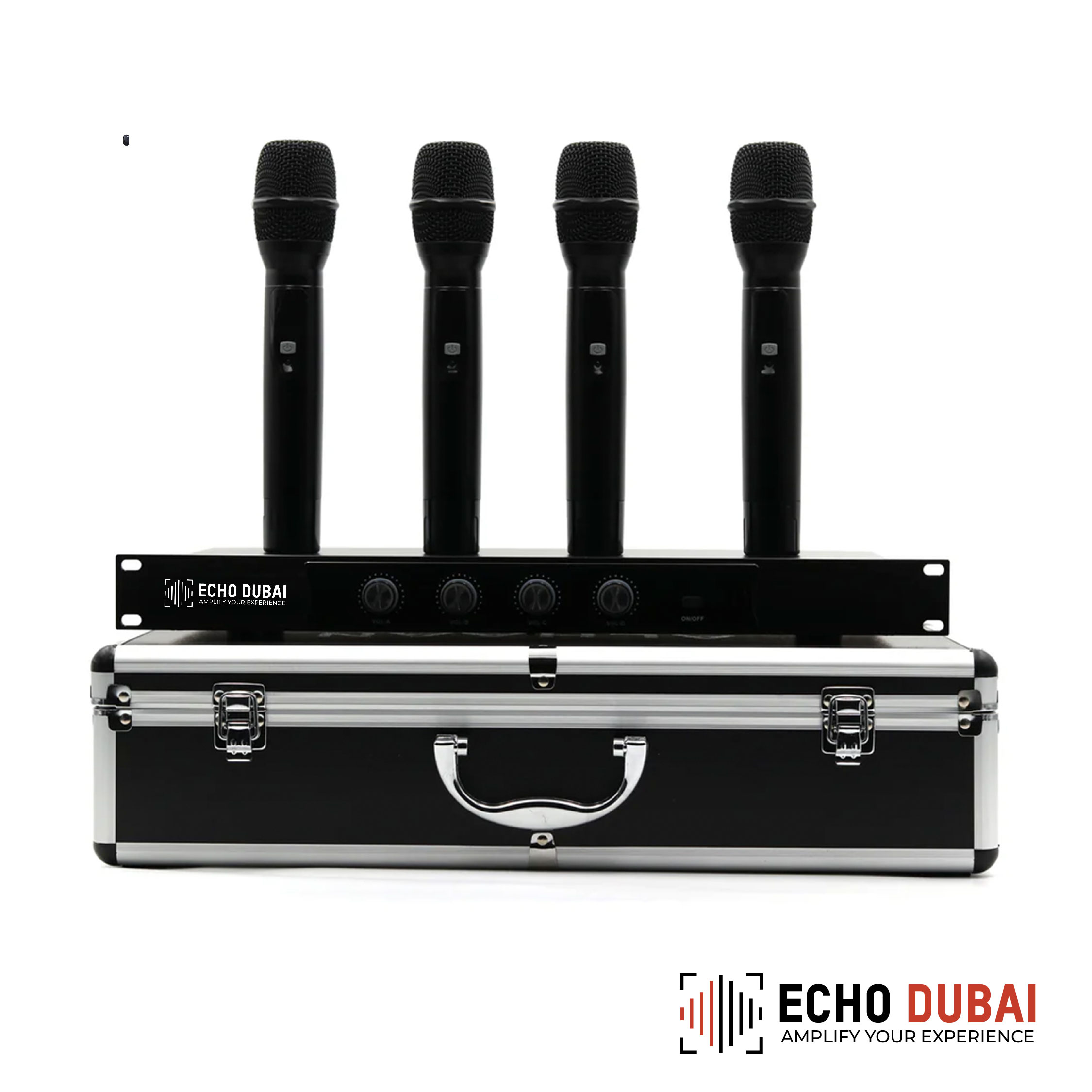 4-Channel Wireless Microphone Set – Ideal for Conferences & Events