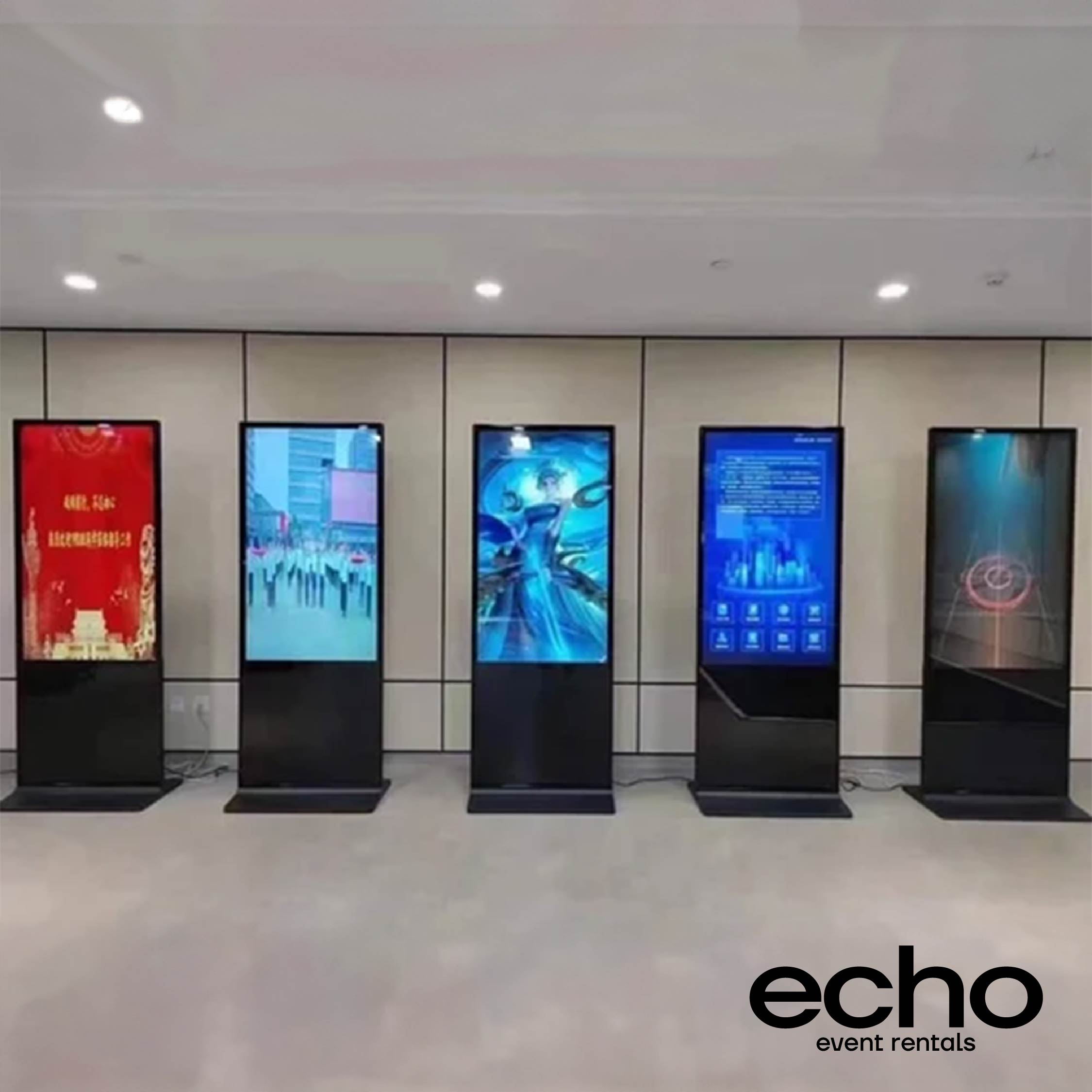 Digital Signage Display Rental – Vertical Freestanding Display for Advertisements