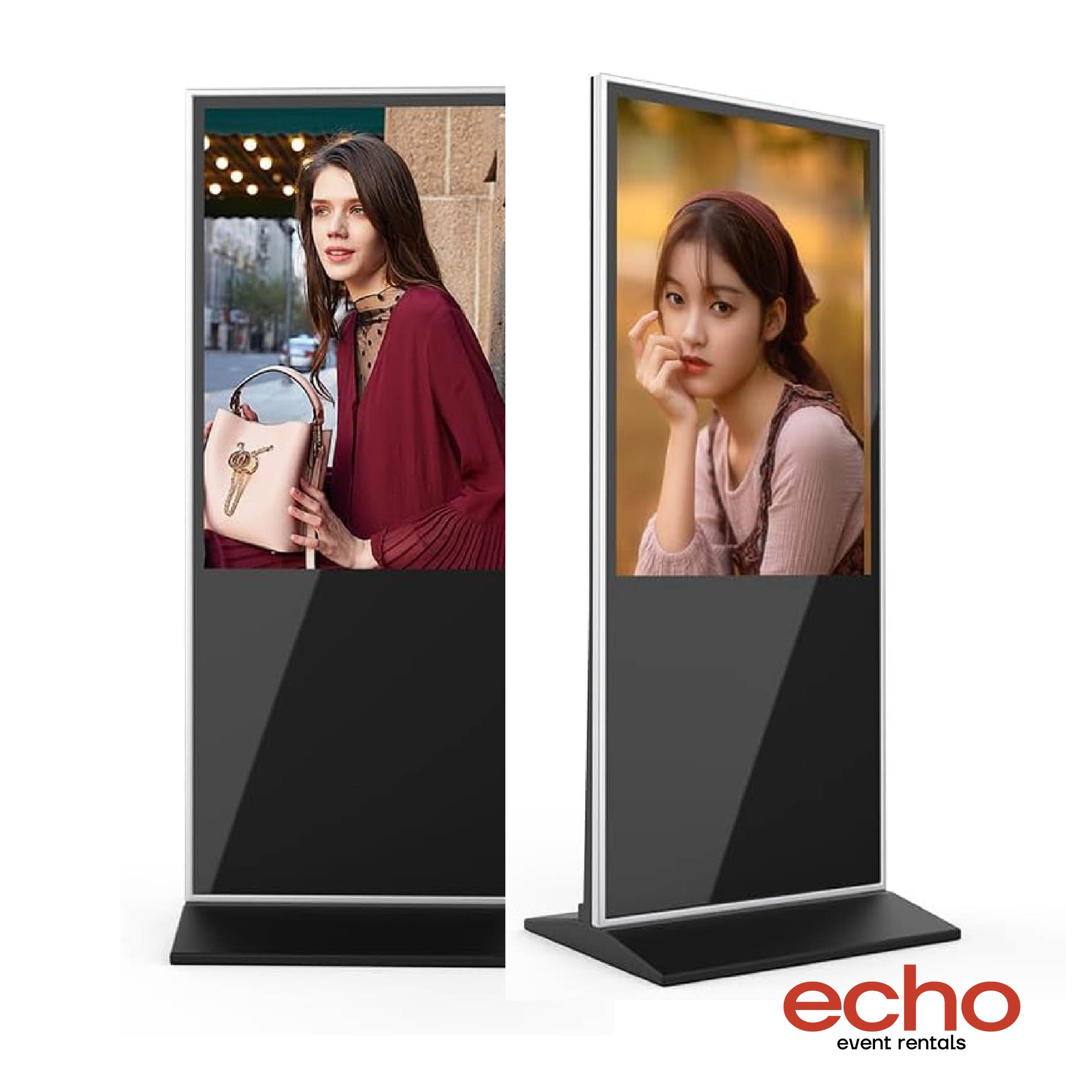 Digital Signage Display Rental – Vertical Freestanding Display for Advertisements
