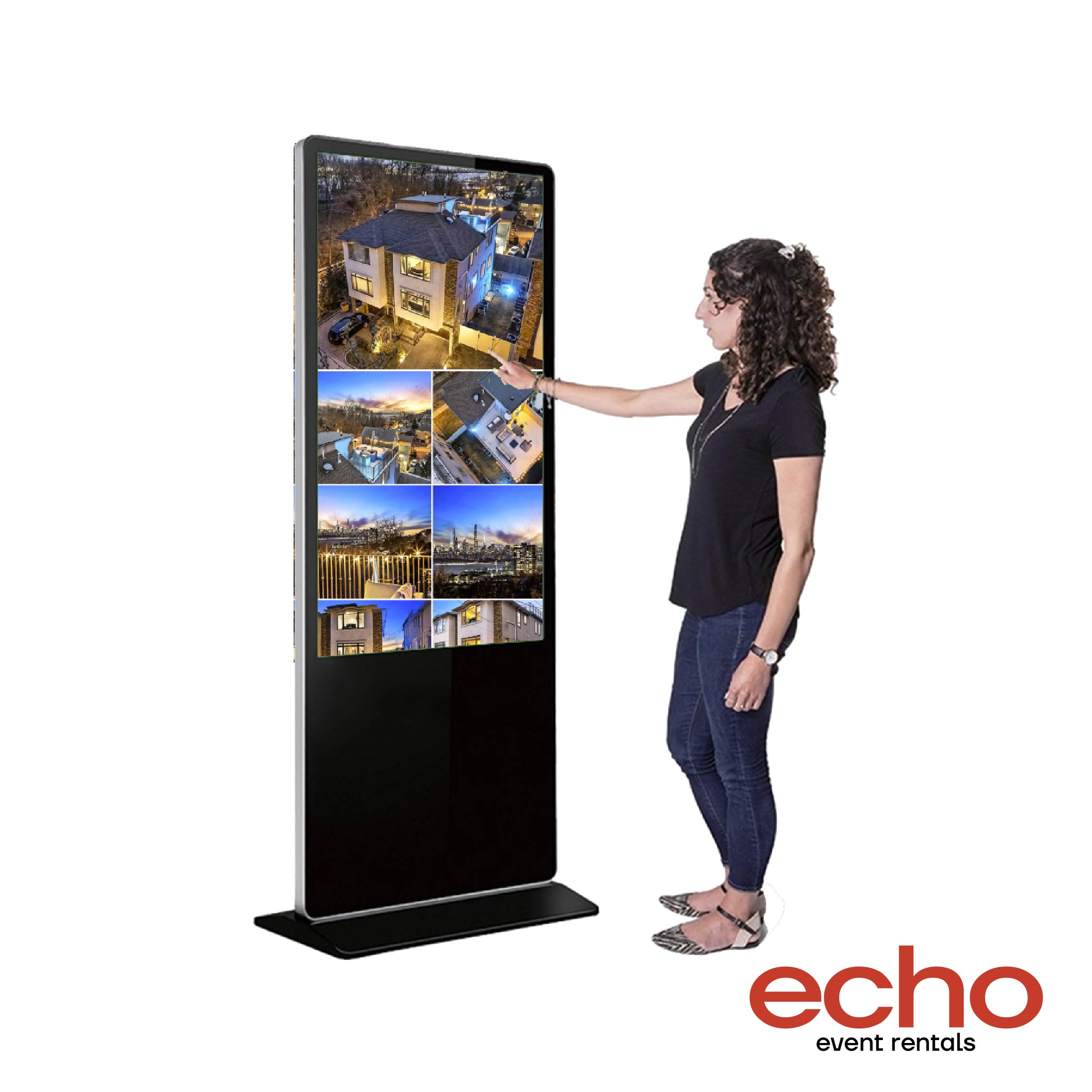 Digital Signage Display Rental – Vertical Freestanding Display for Advertisements