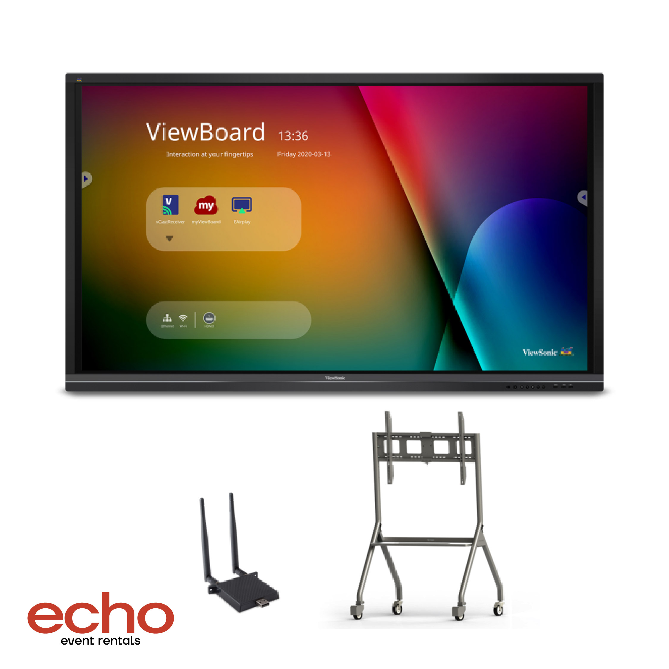65-Inch 4K Interactive Touchscreen Display for Rent – Ideal for Meetings & Events