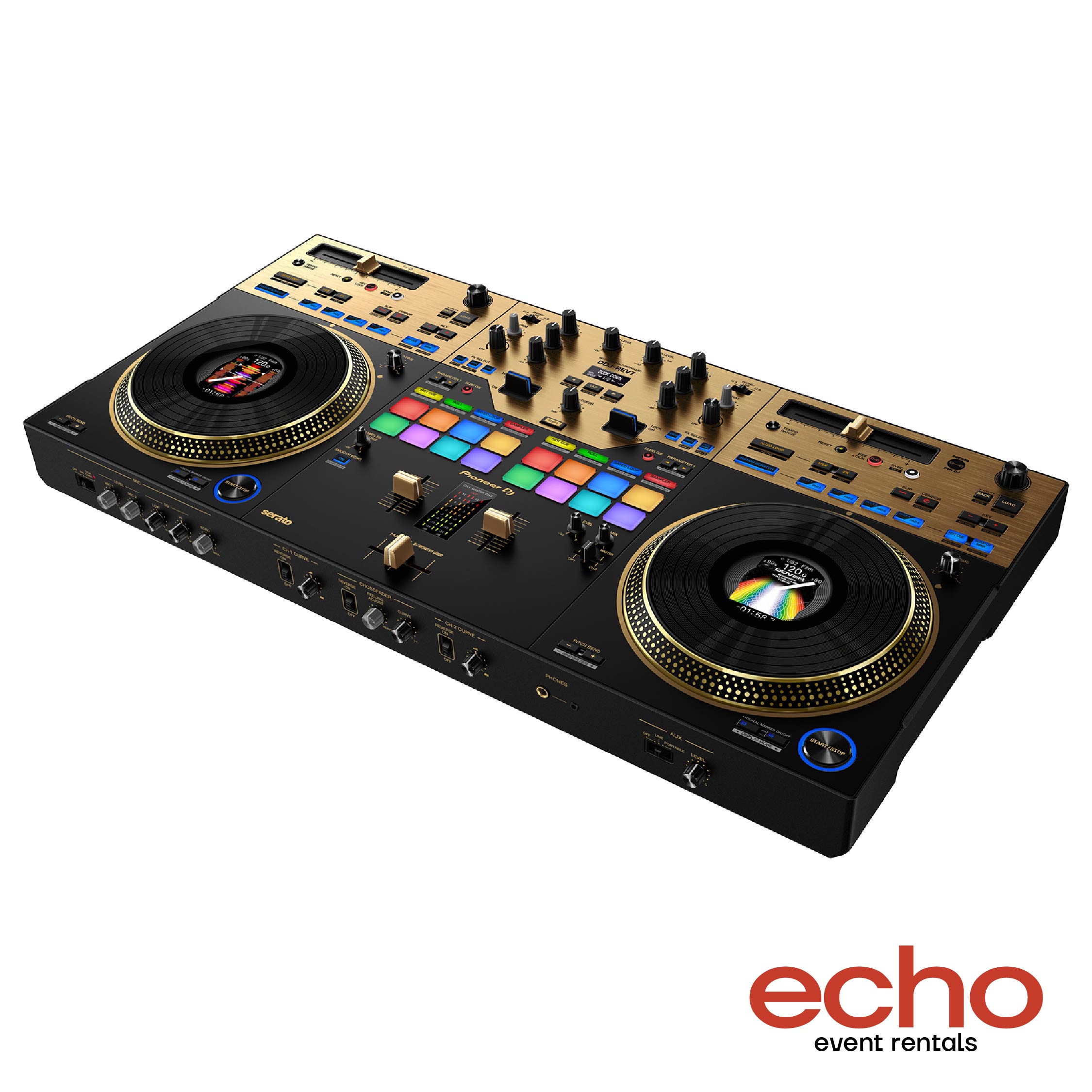 Pioneer DDJ-REV7 Gold Edition Rental – Premium DJ Controller Dubai