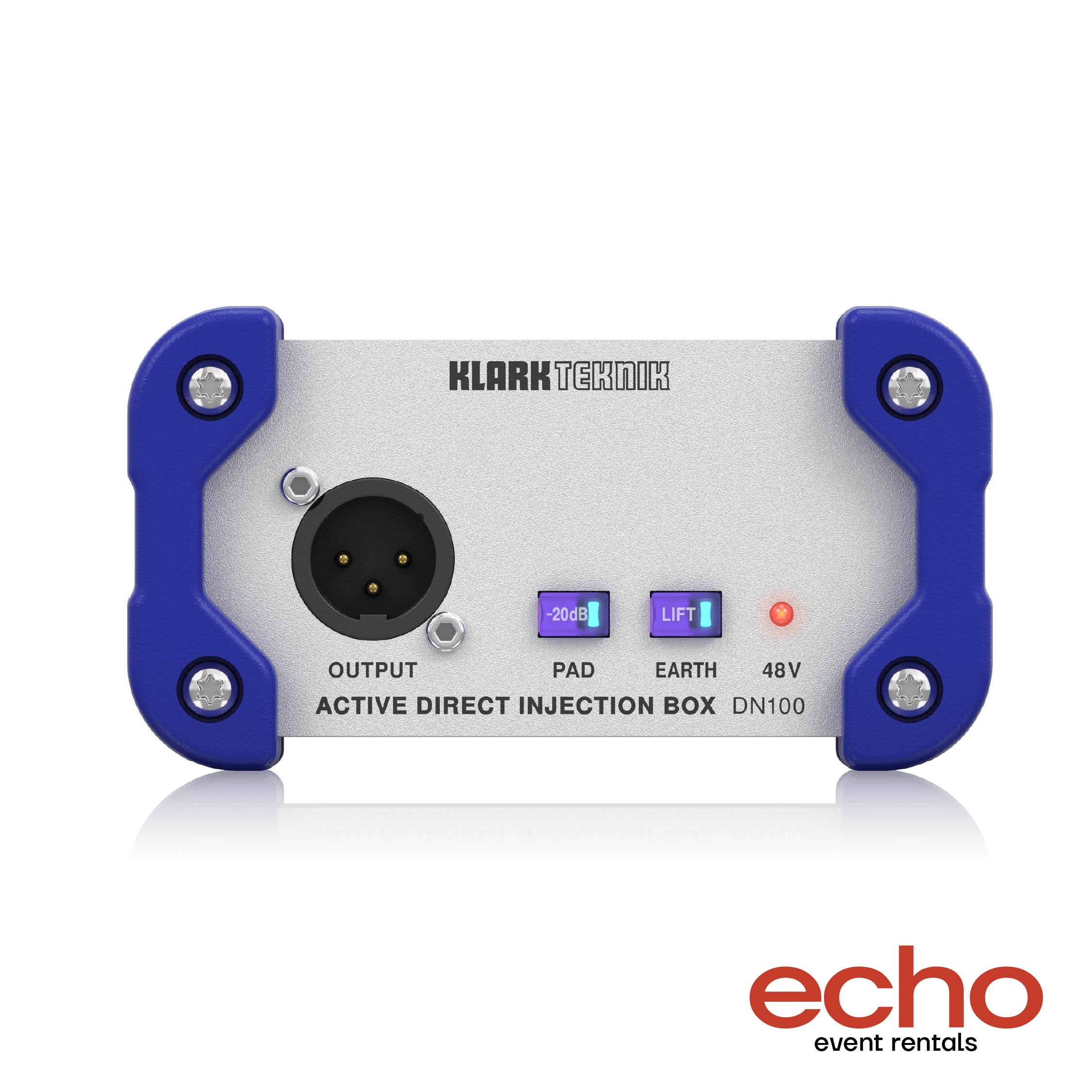 Klark Teknik DN100 V2 Active DI Box Rental Dubai, professional DI box hire Dubai